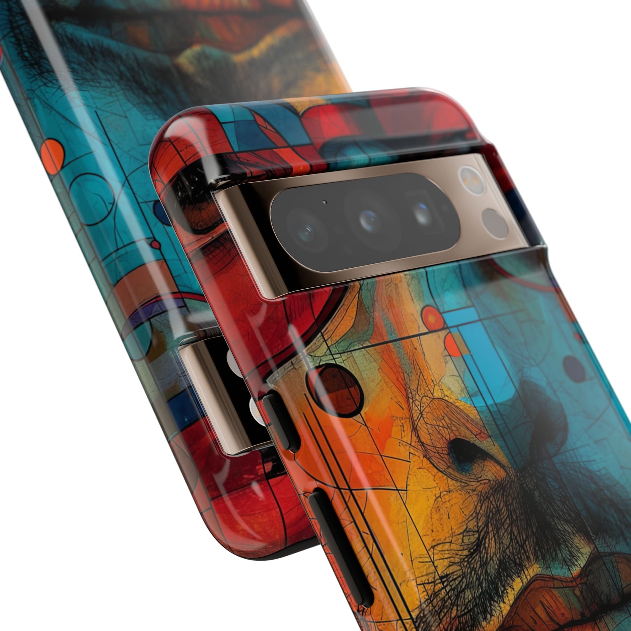Cubist Glasses Face Google Pixel 8 - Tough