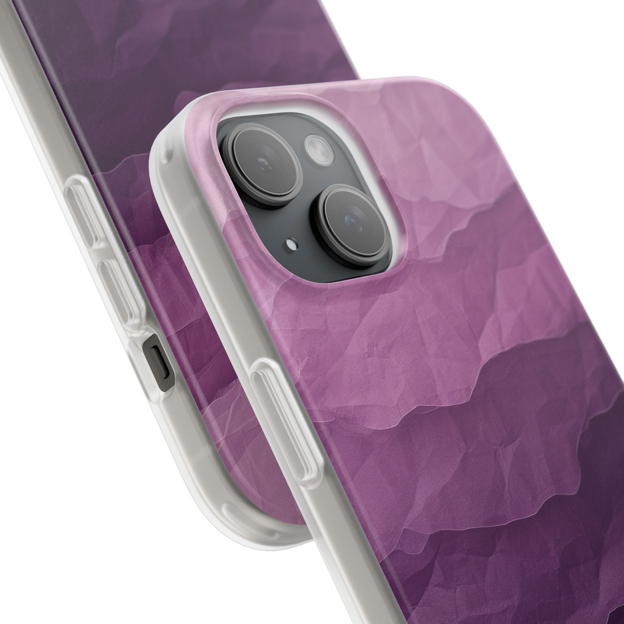 Purple Wave Layers iPhone 15 Case - Soft