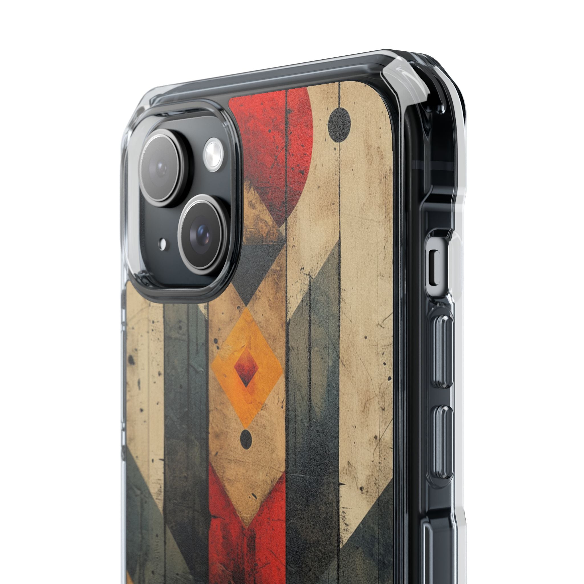 Geometric Fire Rise iPhone 15 - Impact Clear+
