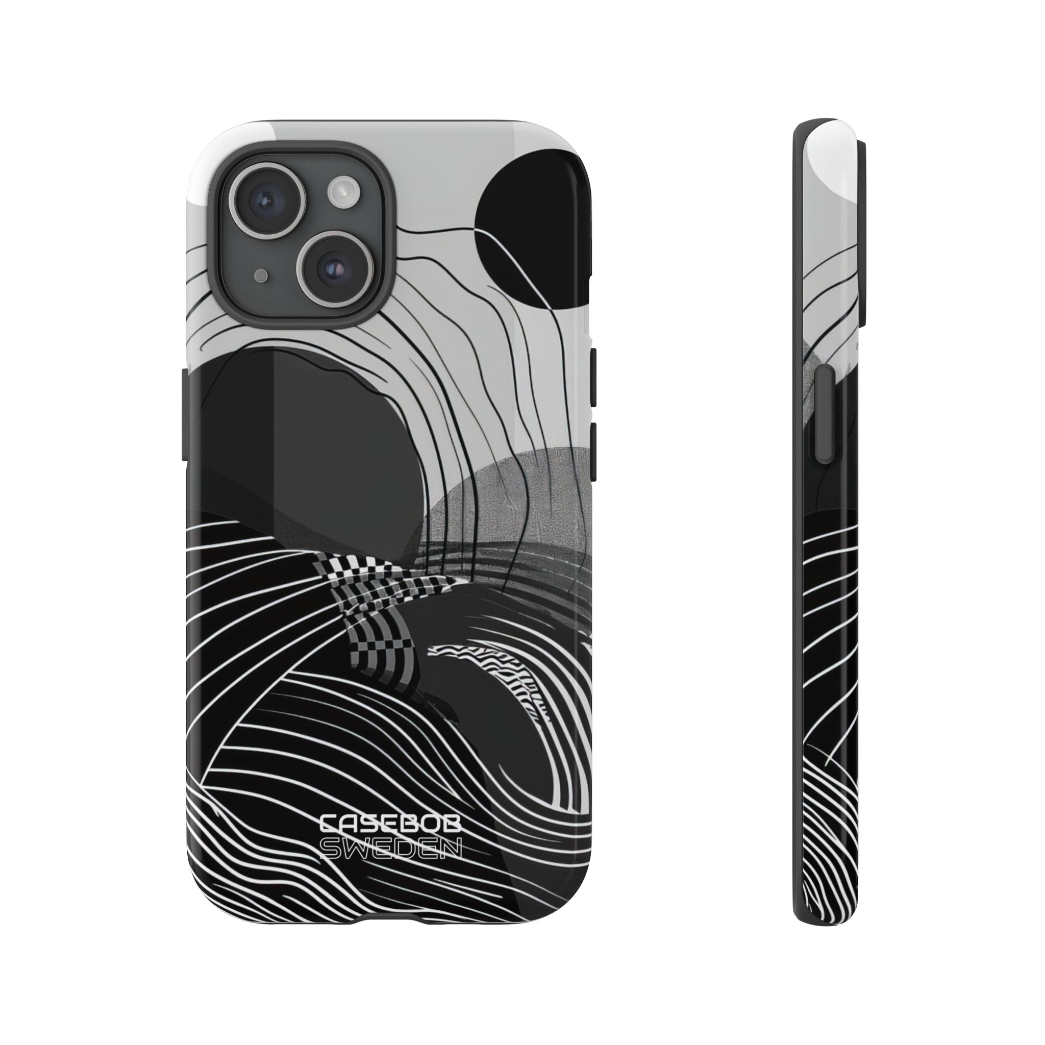 Monochrome Motion Flow iPhone 15 - Resistente