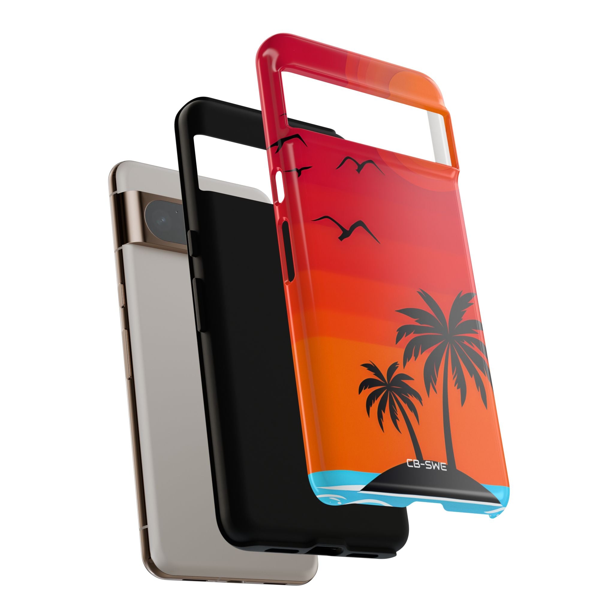 Summer Sunset Silhouettes - Google Pixel Case