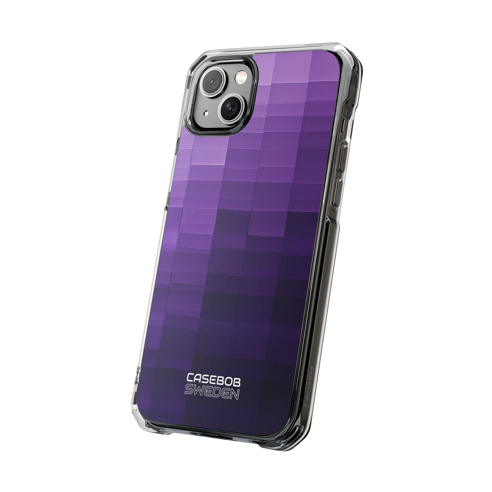Purple Horizon Grid iPhone 14 - Impact Clear+