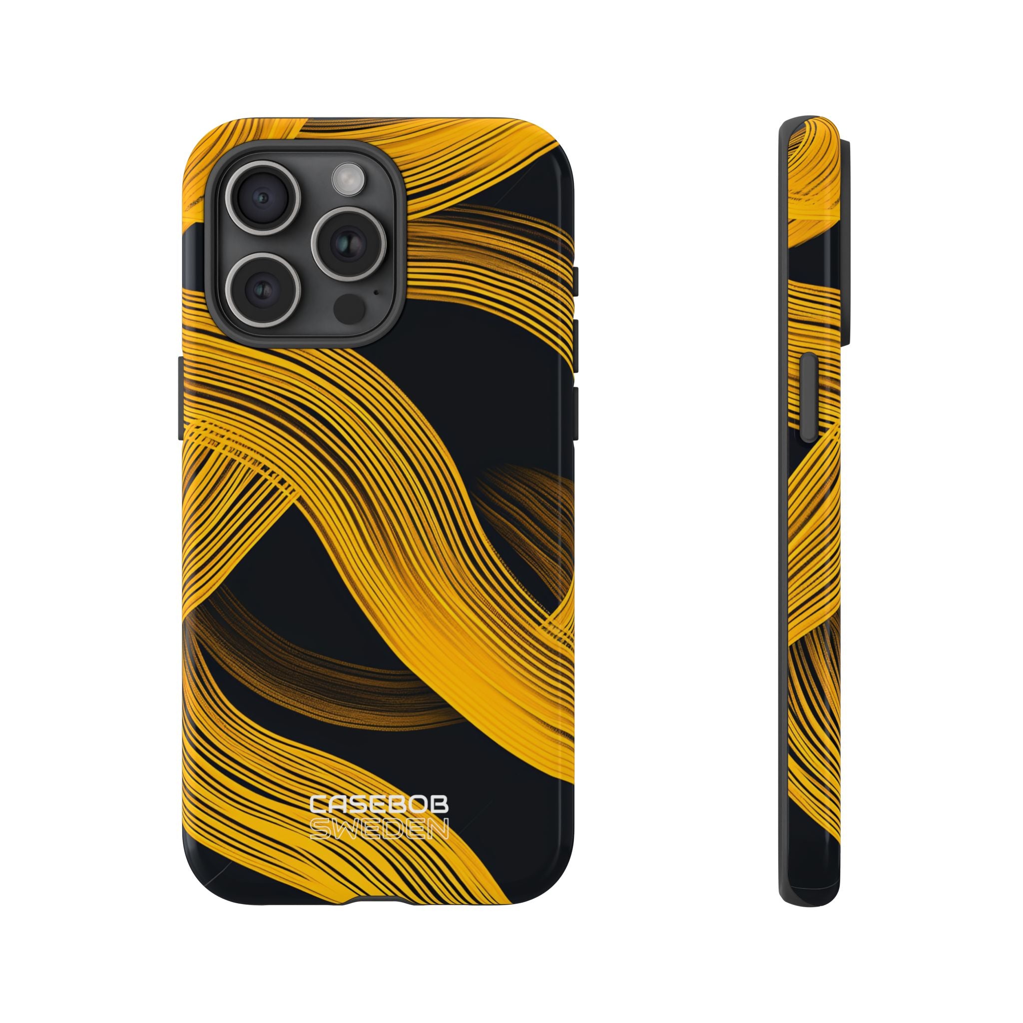 Yellow Flow Lines iPhone 15 - Tough