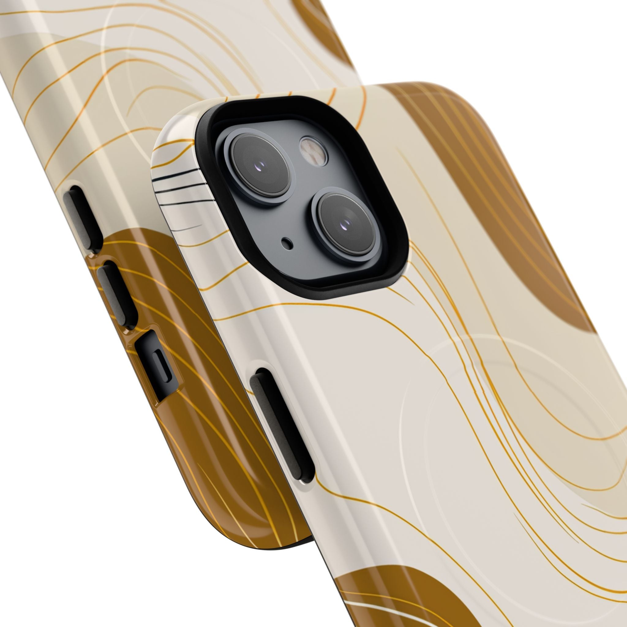 Golden Flow Lines iPhone 14 - Tough+