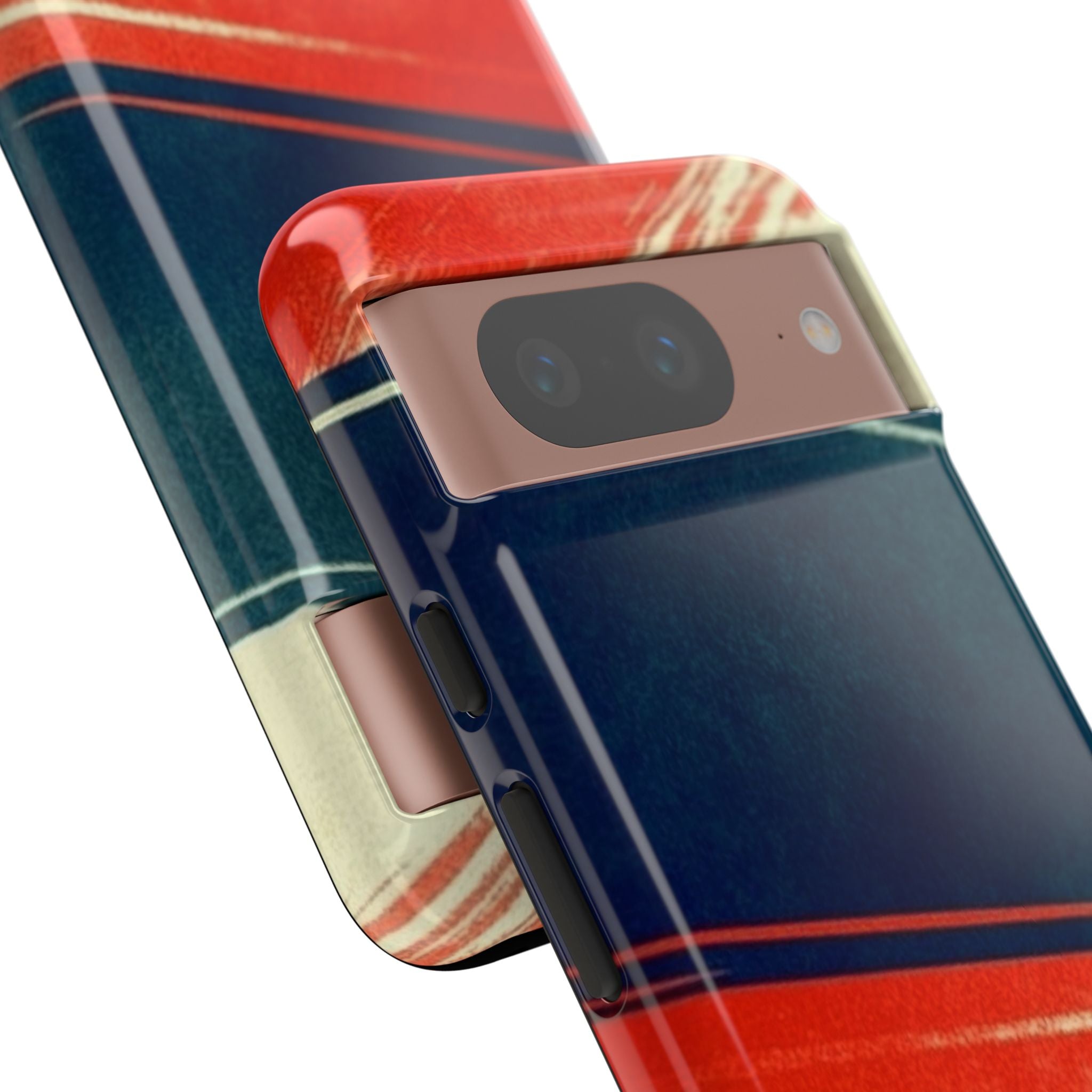 Blue Diagonal Motion Google Pixel 8 Case - Tough