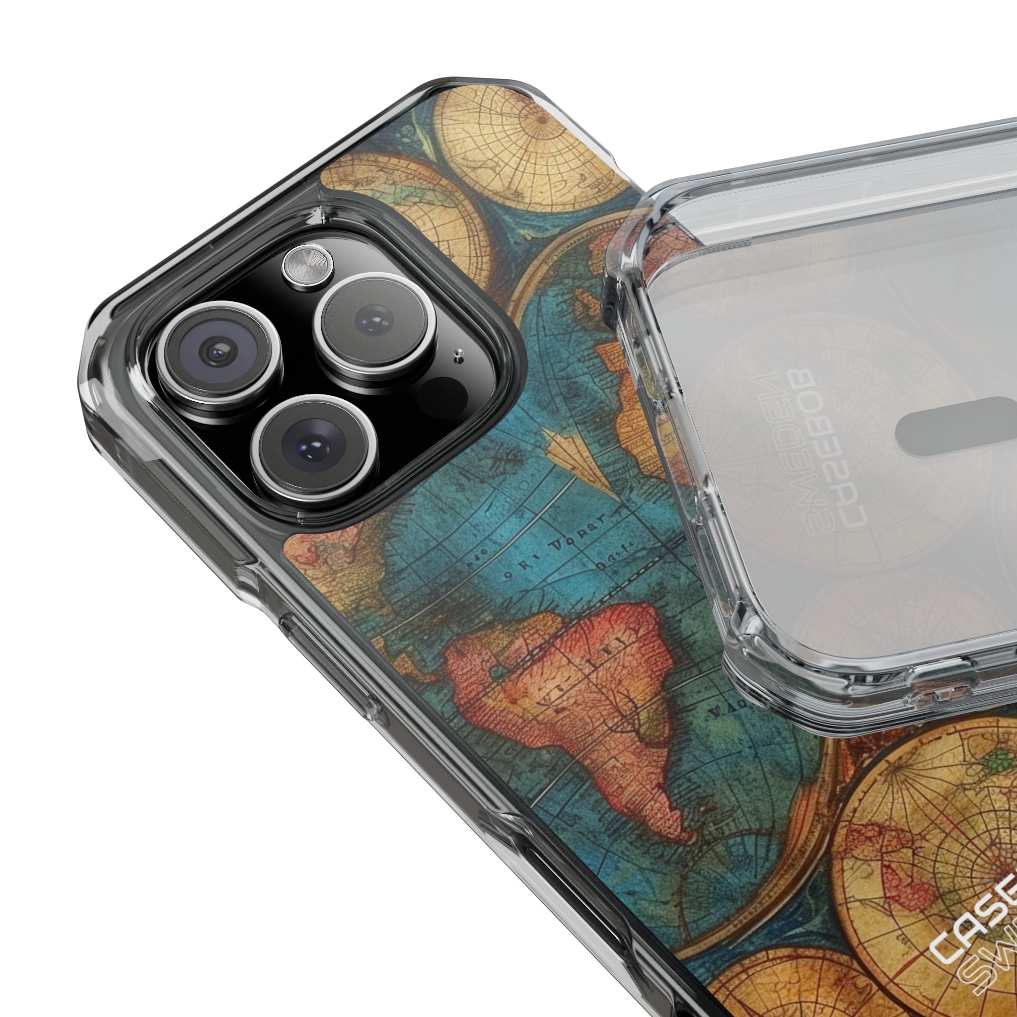 Vintage World Map iPhone 16 - Impact Clear+