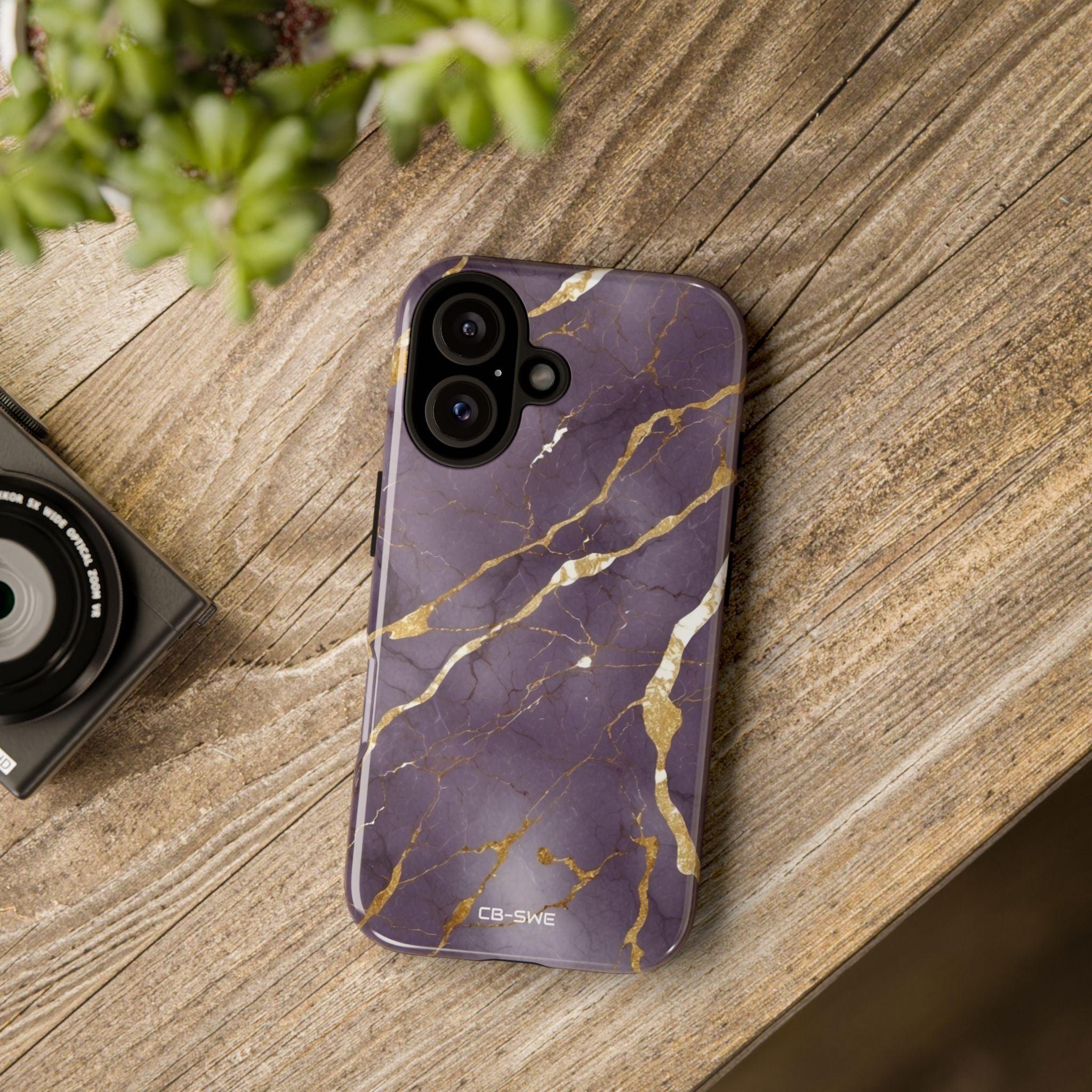 Golden Veins Flowing - iPhone Case
