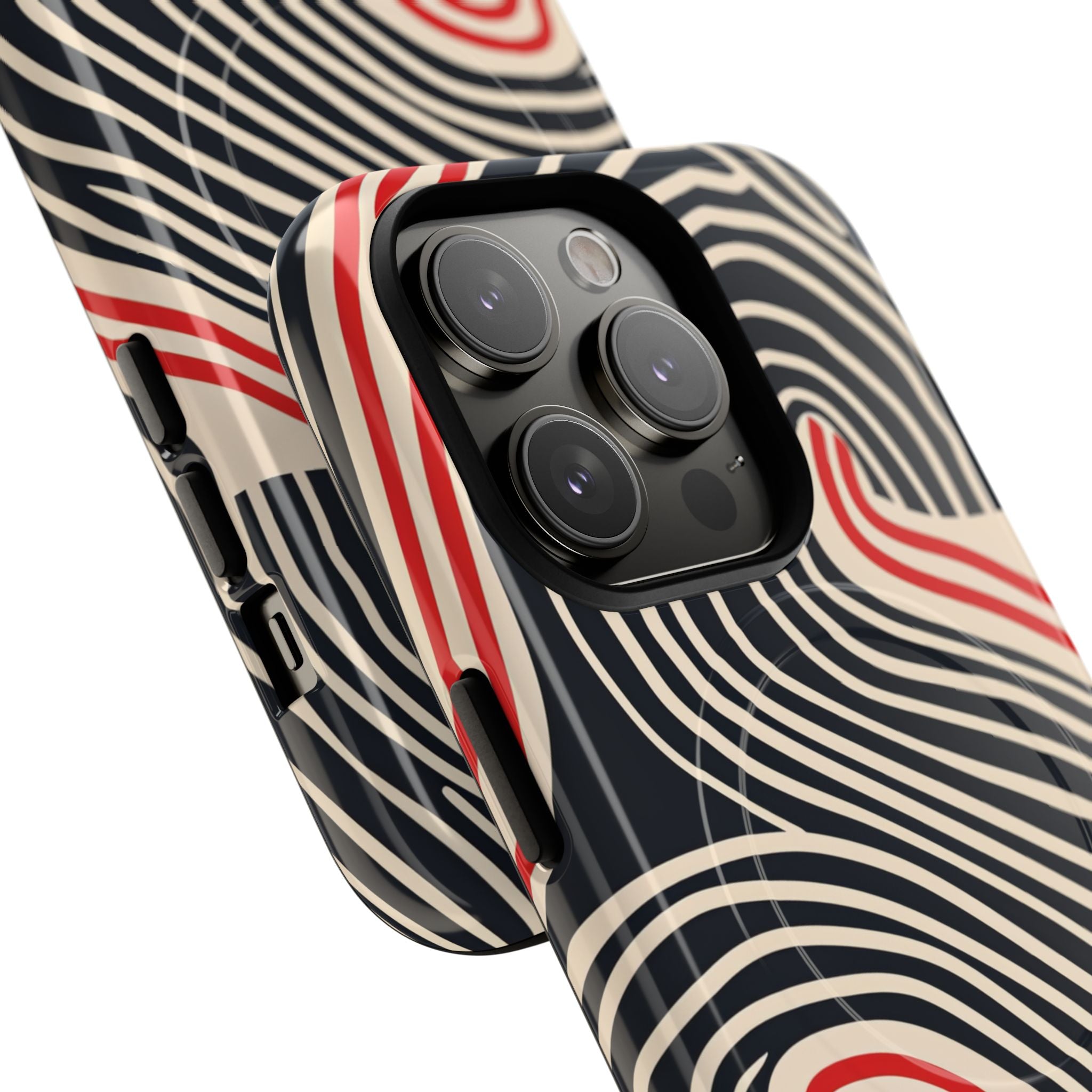 Wavy Red Flow iPhone 14 - Tough+