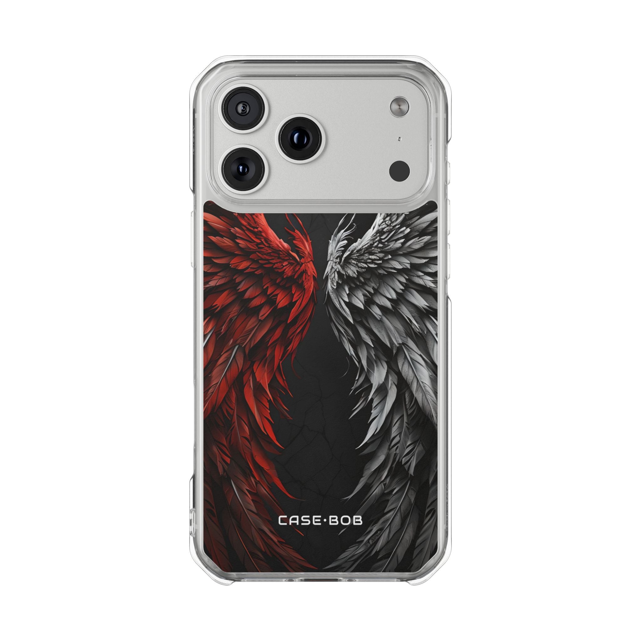 Crimson Silver Wings iPhone 17 Pro Max Case - Impact