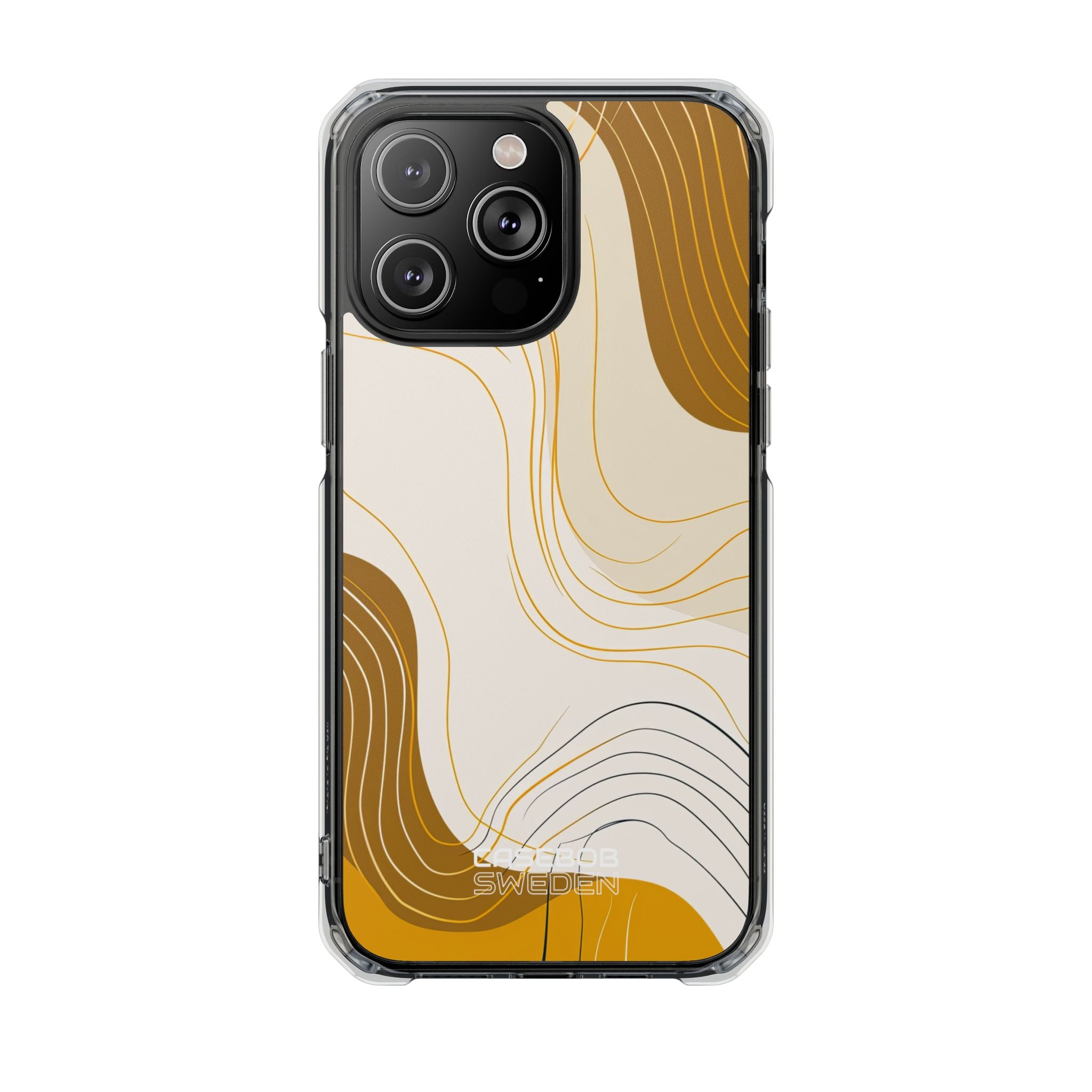 Golden Flow Lines iPhone 14 - Impact Clear+