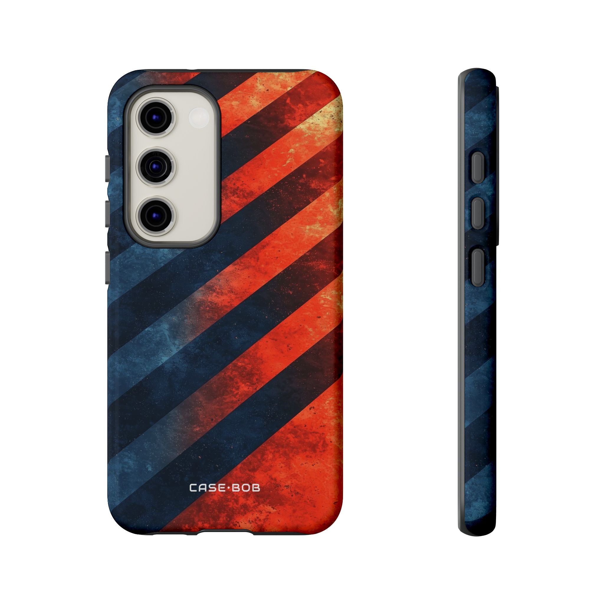 Diagonal Stripes Blaze Samsung S23 Case - Tough
