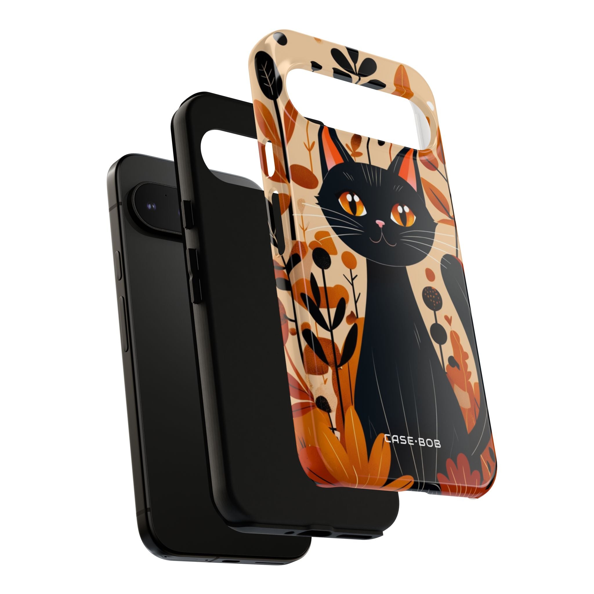 Black Cat Glow Google Pixel 9 Pro XL Case - Tough