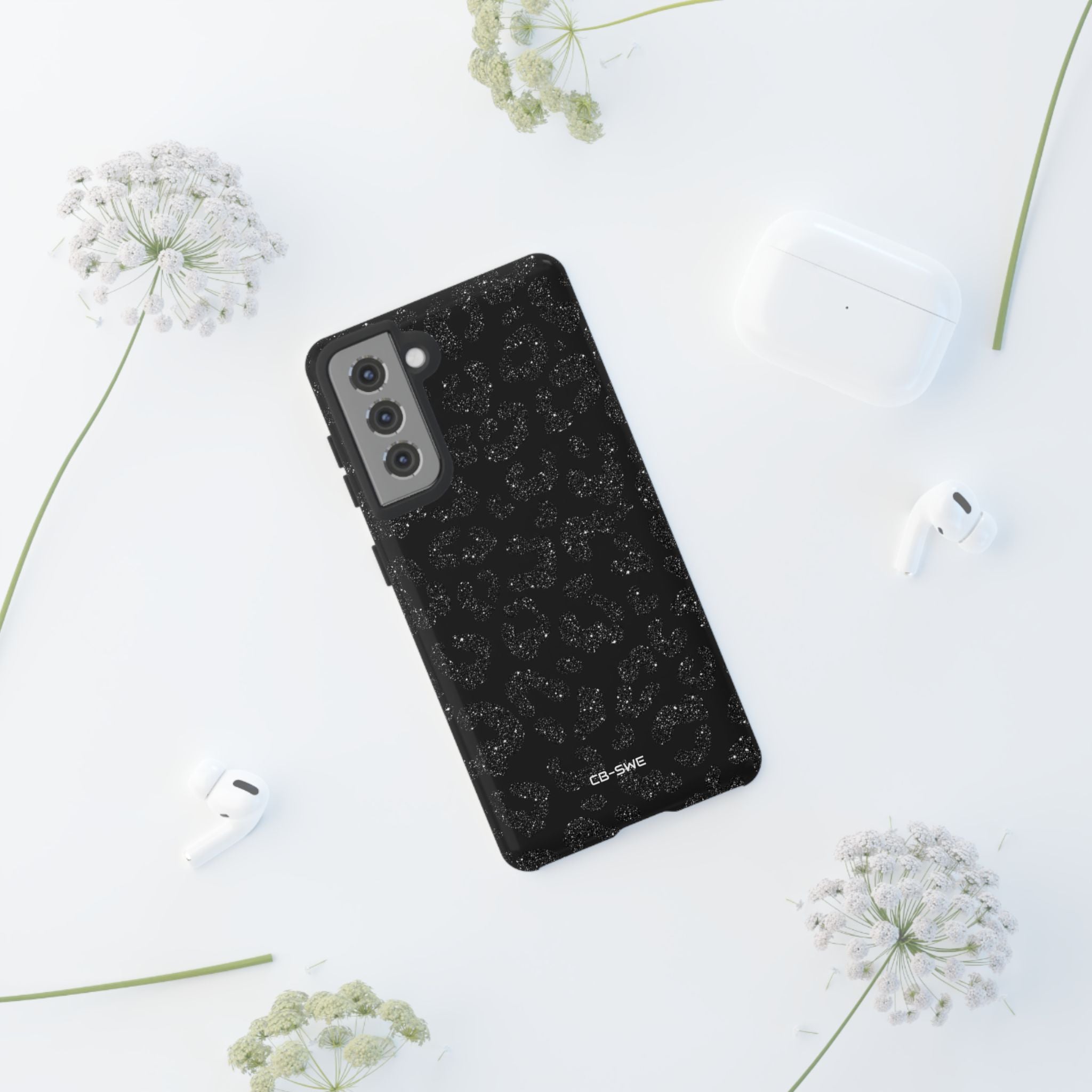 Glittery Leopard Elegance - Samsung Case
