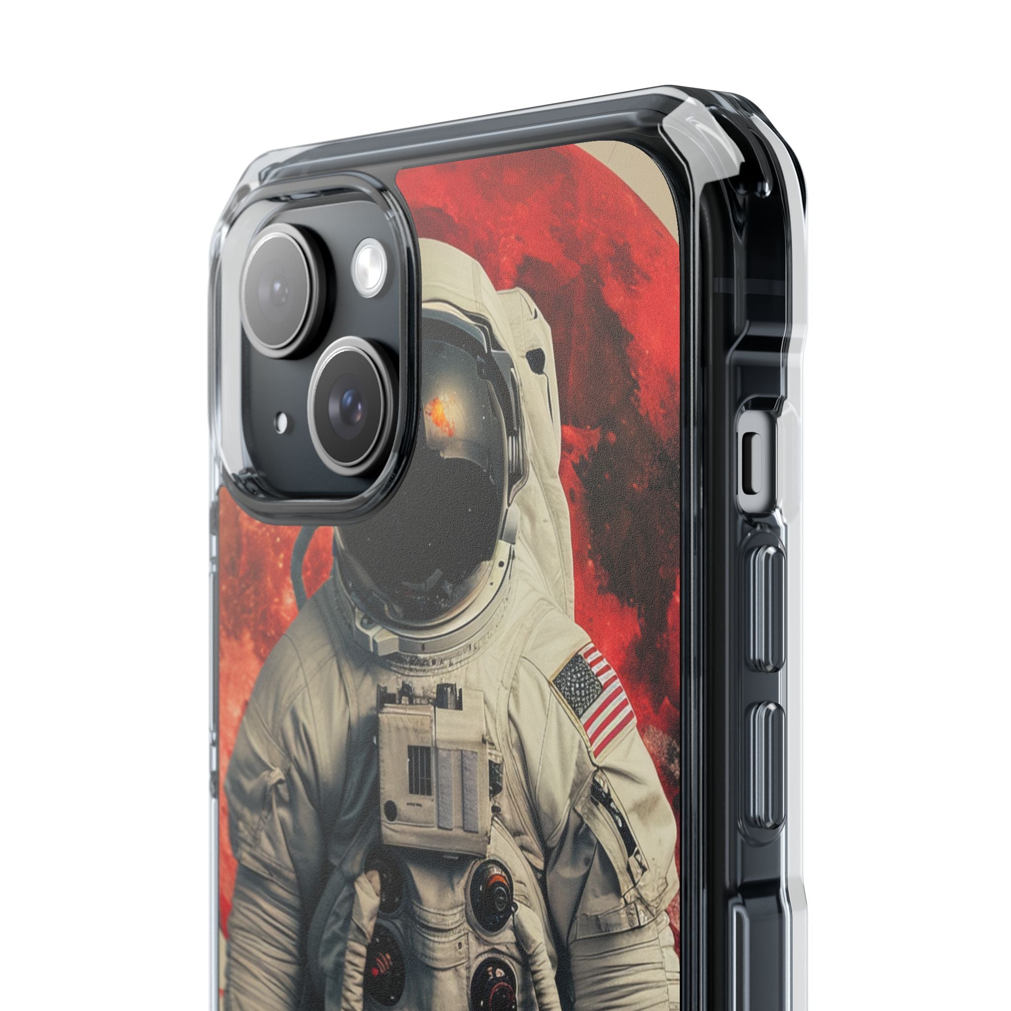 Crimson Spacewalk Dream iPhone 15 - Impact Clear+