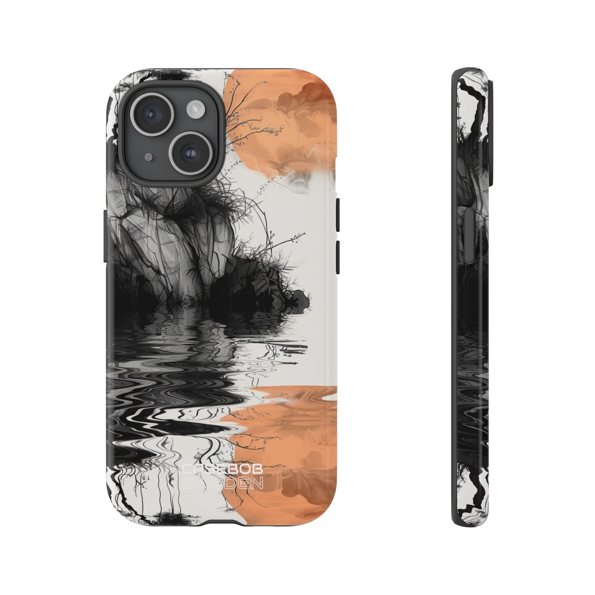 Riflesso della Luna Arancione iPhone 15 - Tough
