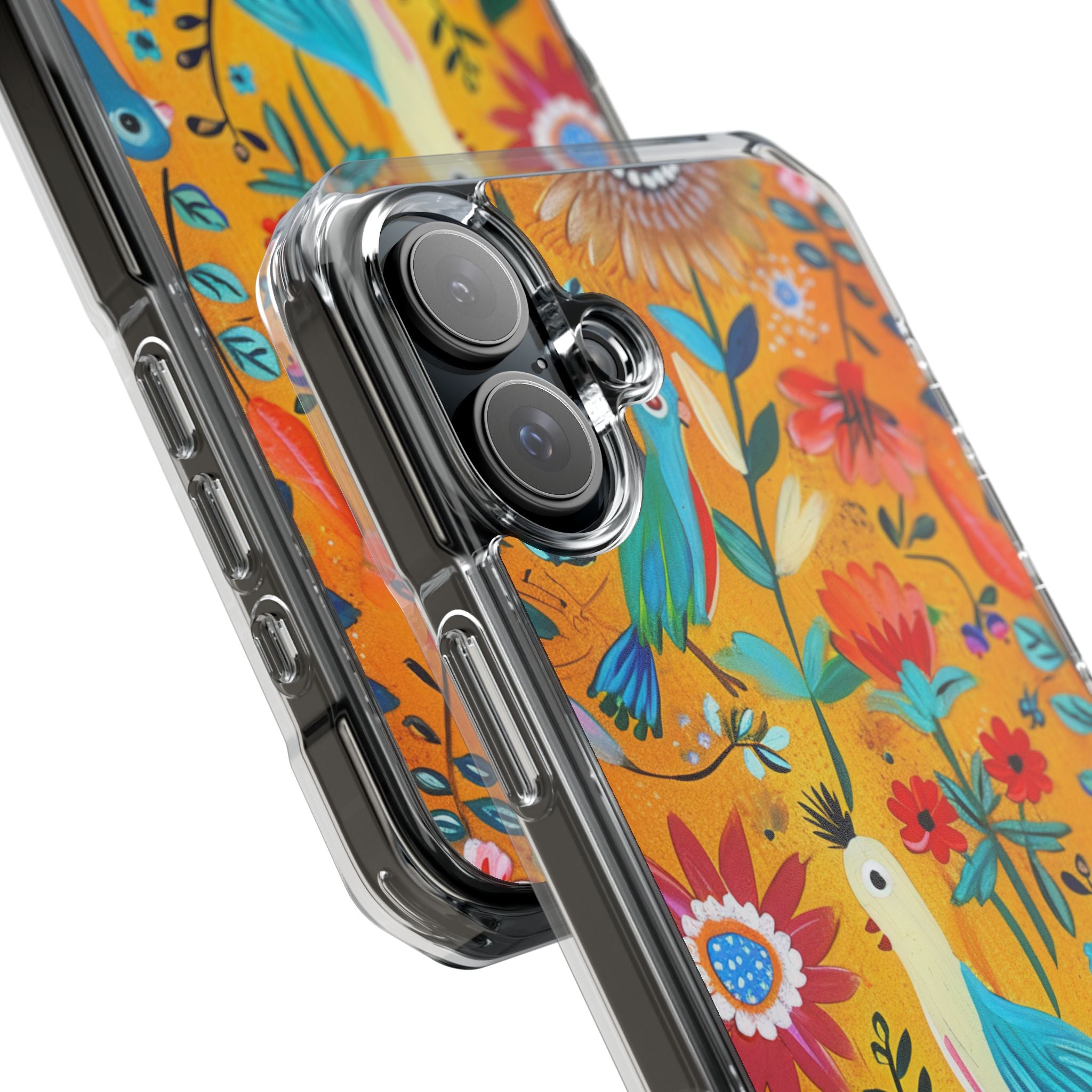 Whimsical Birds Garden iPhone 16 - Impact Clear+