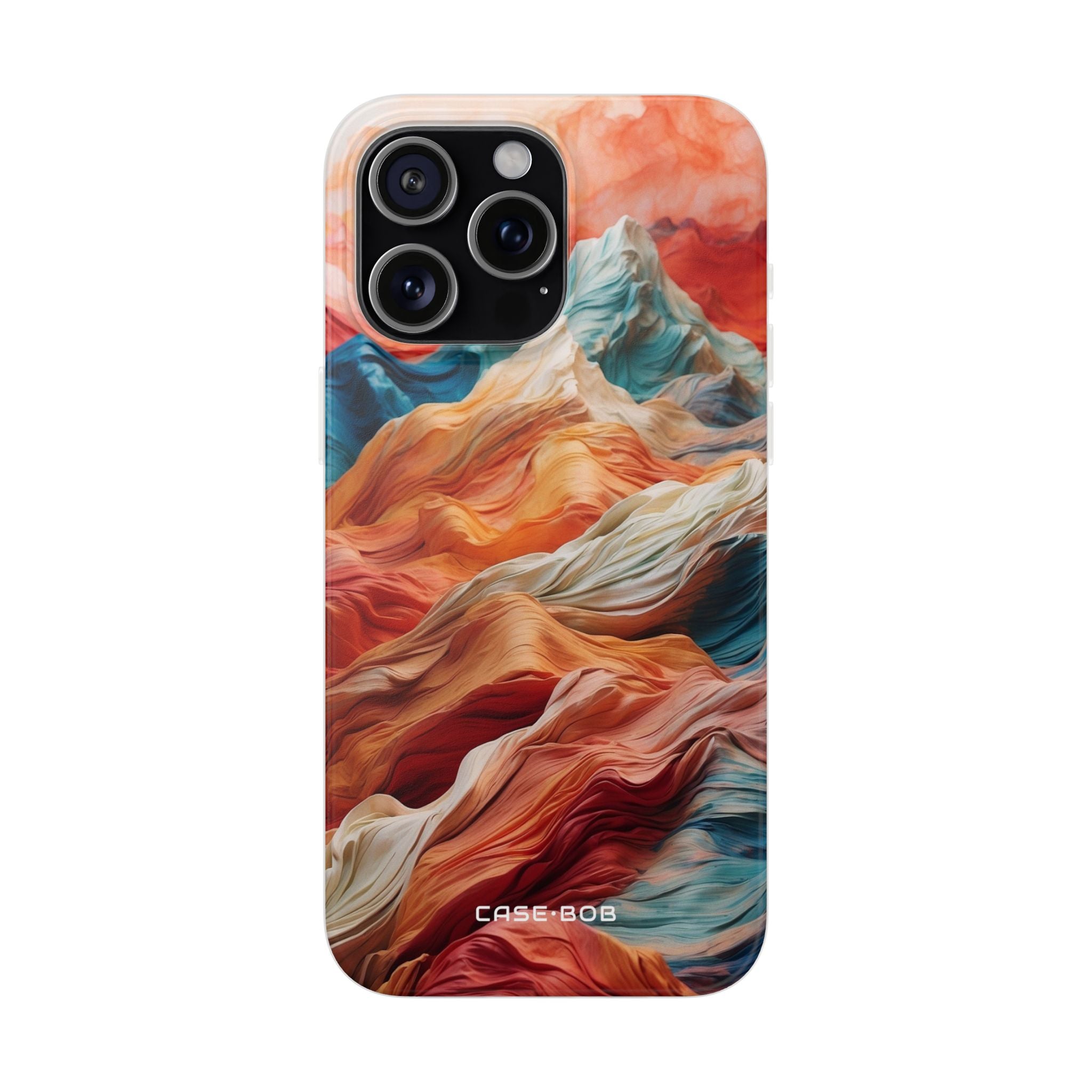 Fabric Peaks Cream iPhone 15 Pro Max Case - Soft