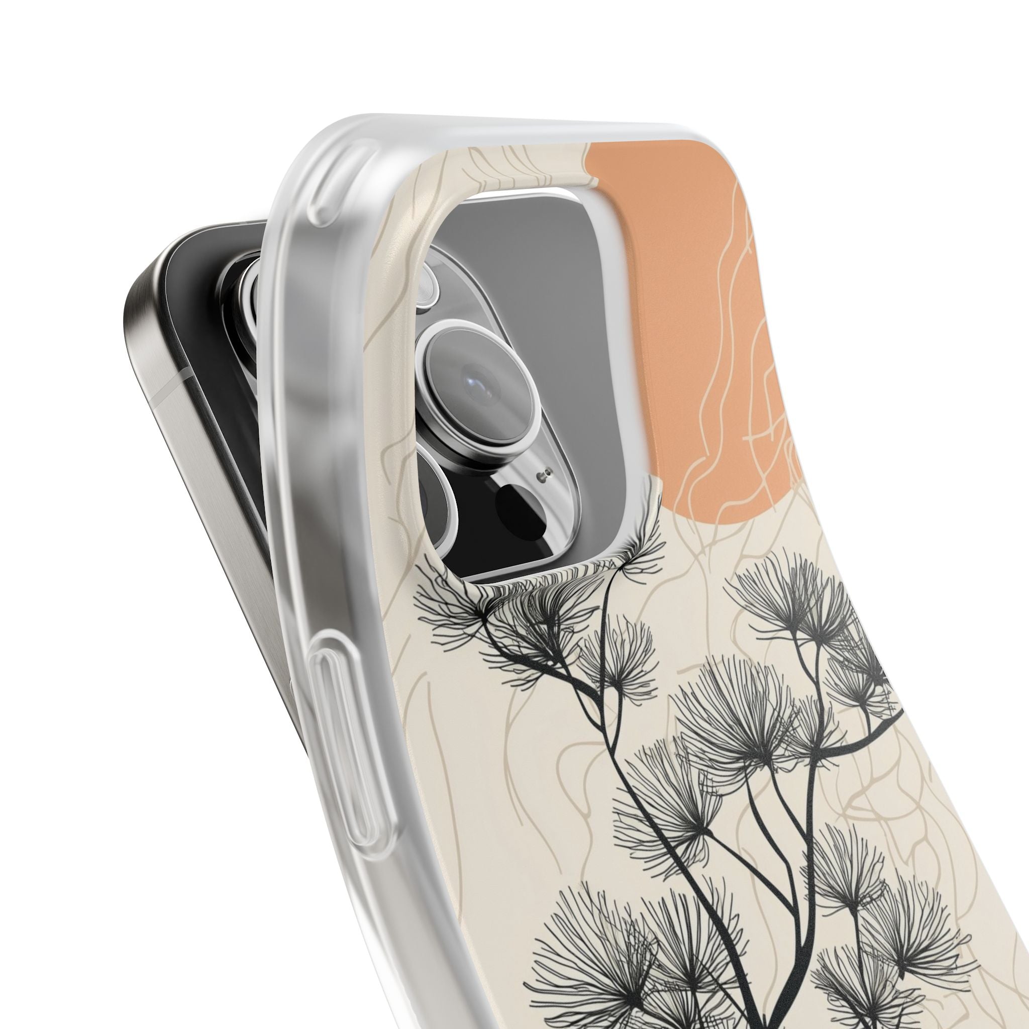 Spiky Tree Sunset iPhone 16 Pro Case - Soft