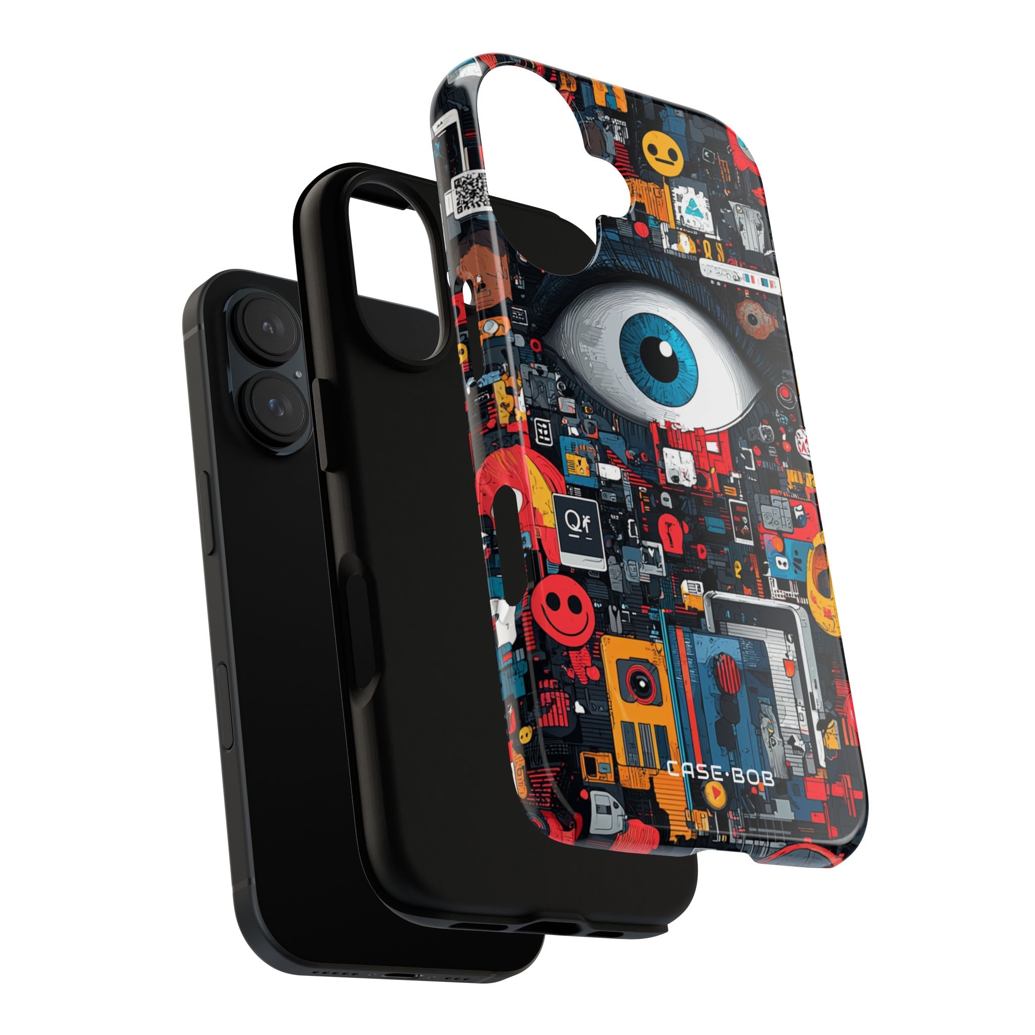 Digital Eye Blue iPhone 16 Case - Tough