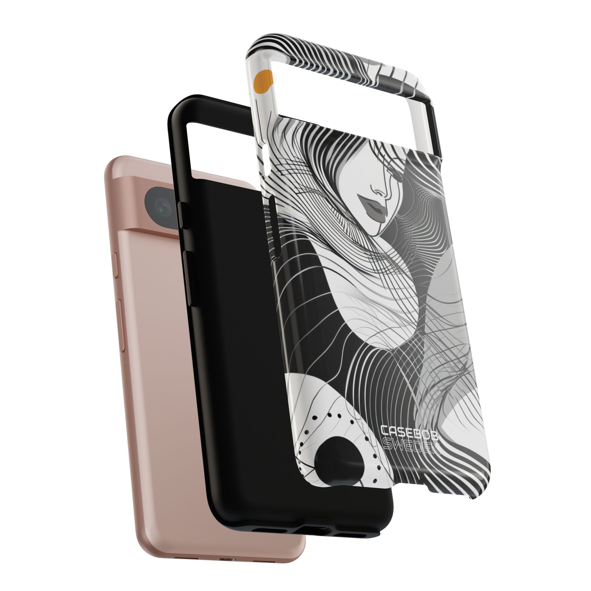 Orange Wave Motion Google Pixel 8 - Tough