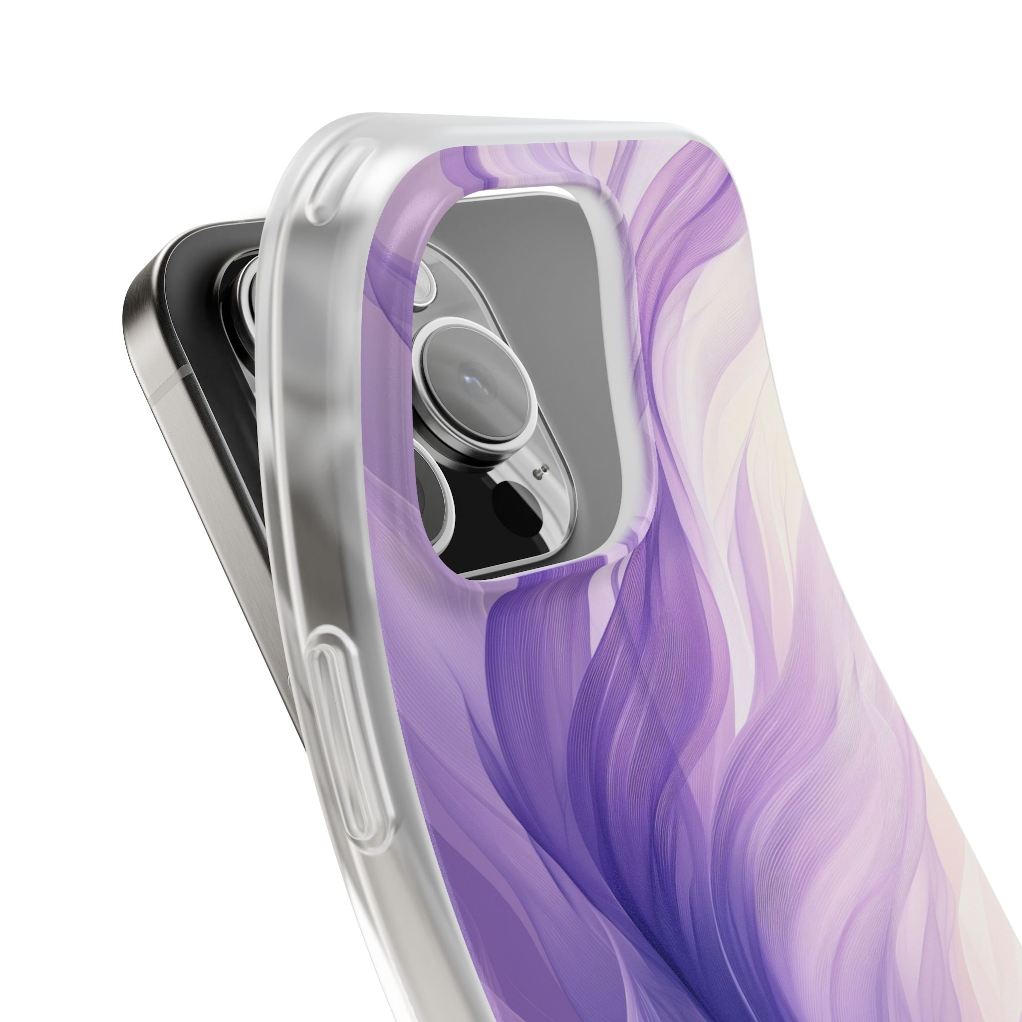 Purple Ribbon Waves iPhone 16 Pro Case - Soft