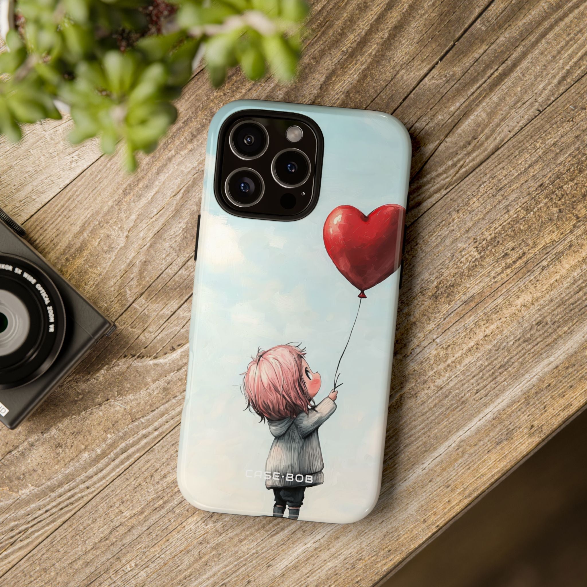 Heart Balloon Glow iPhone 16 Pro Max Case - Tough