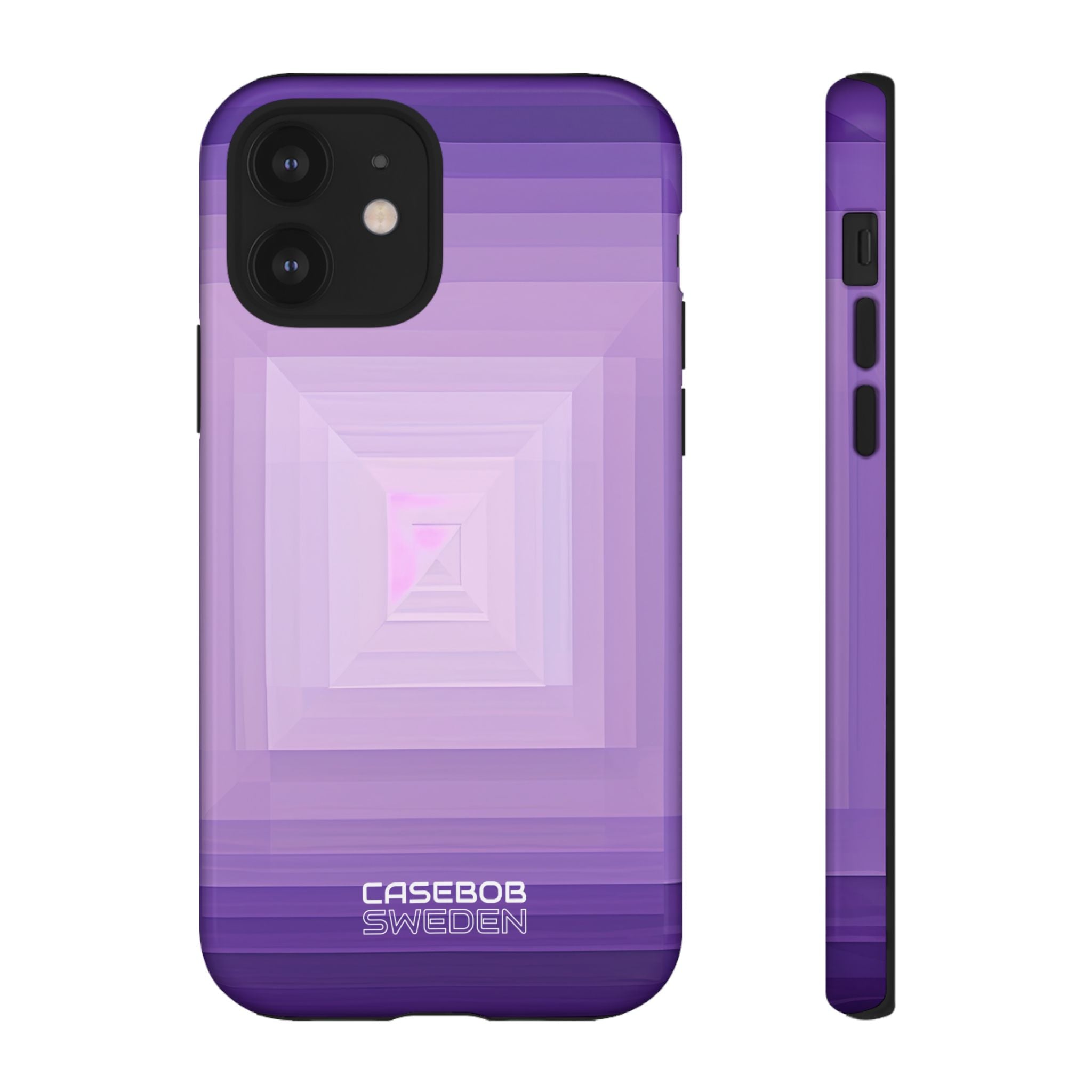 Purple Geometry Vortex iPhone 12 - Tough