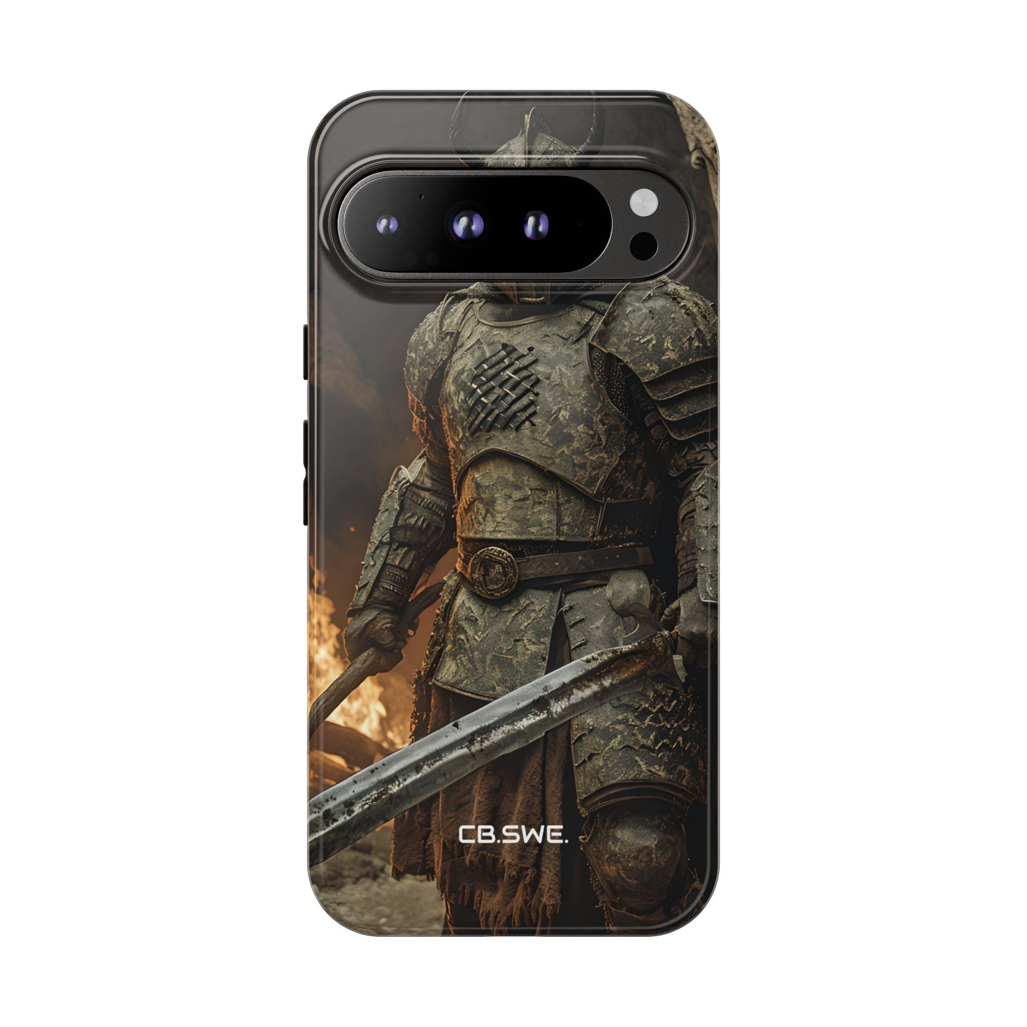 Ominous Warrior Dark Cave Glowing Eyes Google Pixel 9 - Tough
