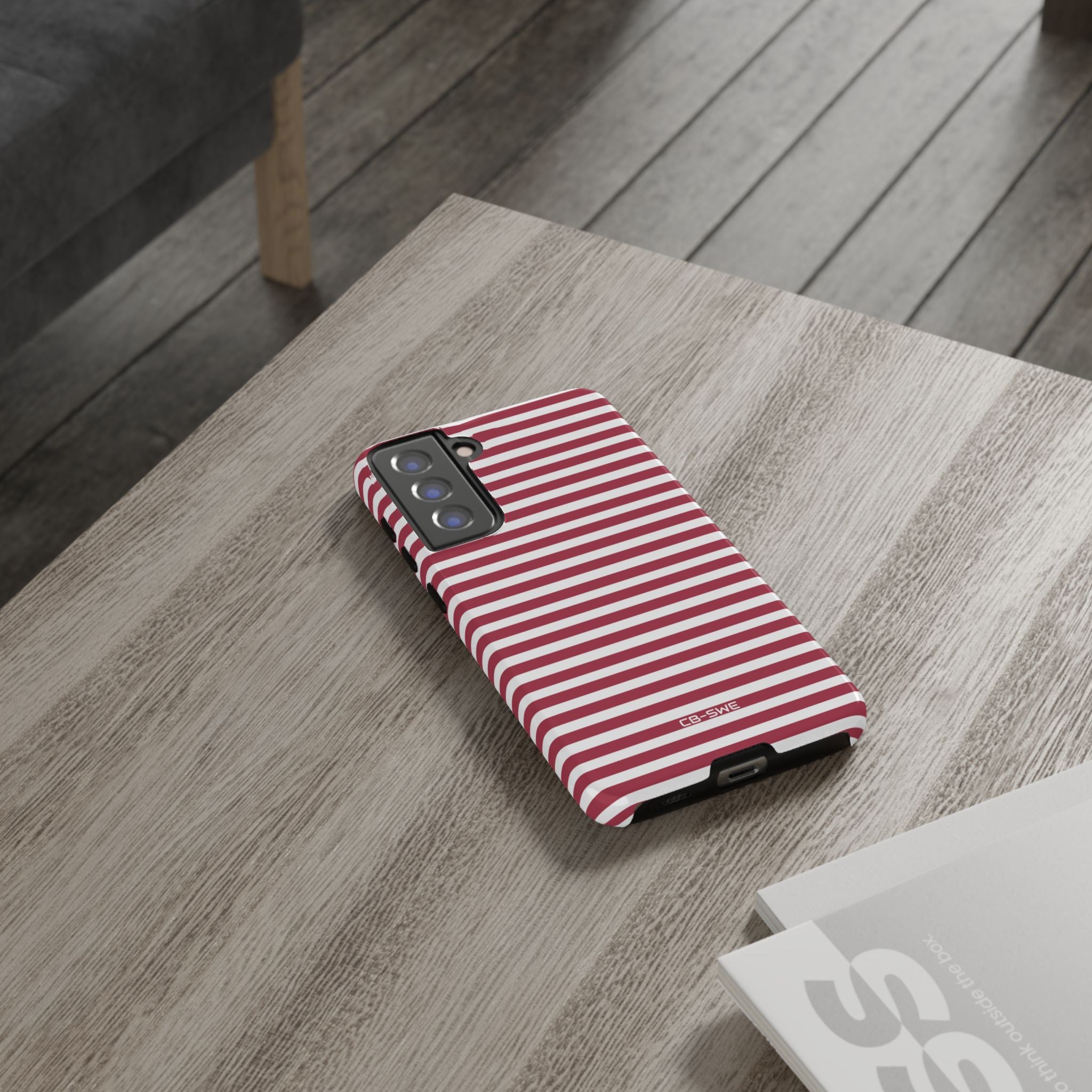 Crimson Stripes Flow - Samsung Case