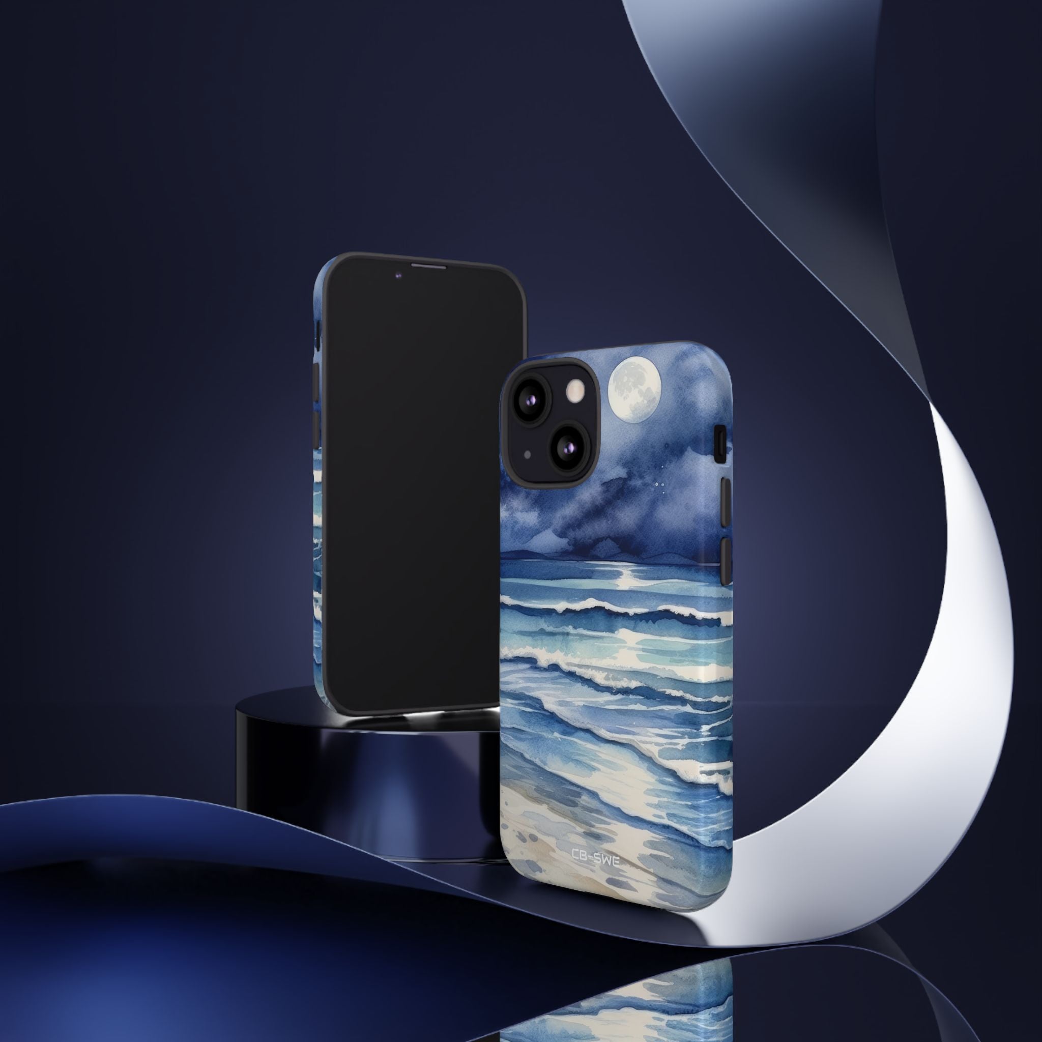 Moonlight Reflects Waves - iPhone Case