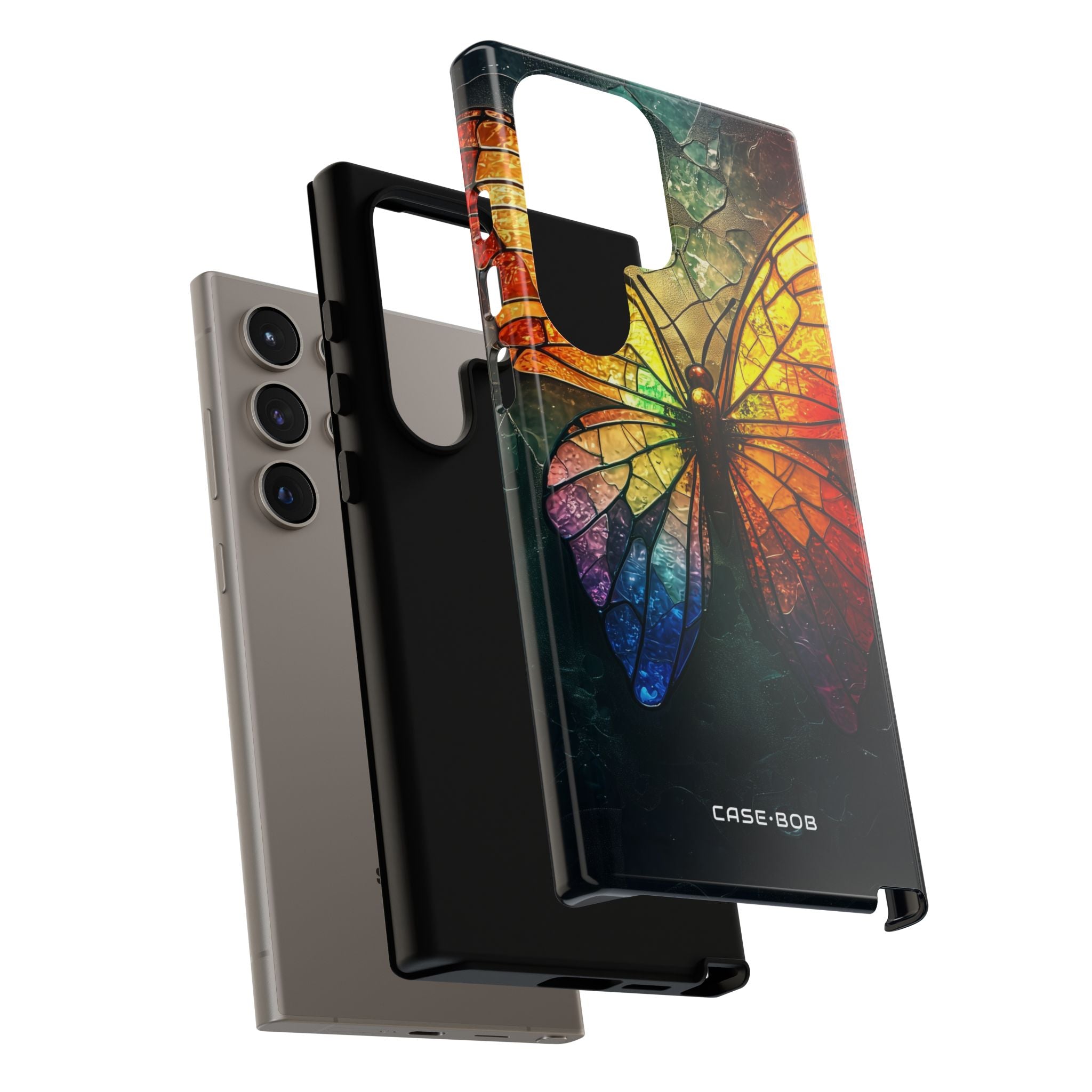 Stained Glass Butterfly Samsung S24 Ultra Case - Tough