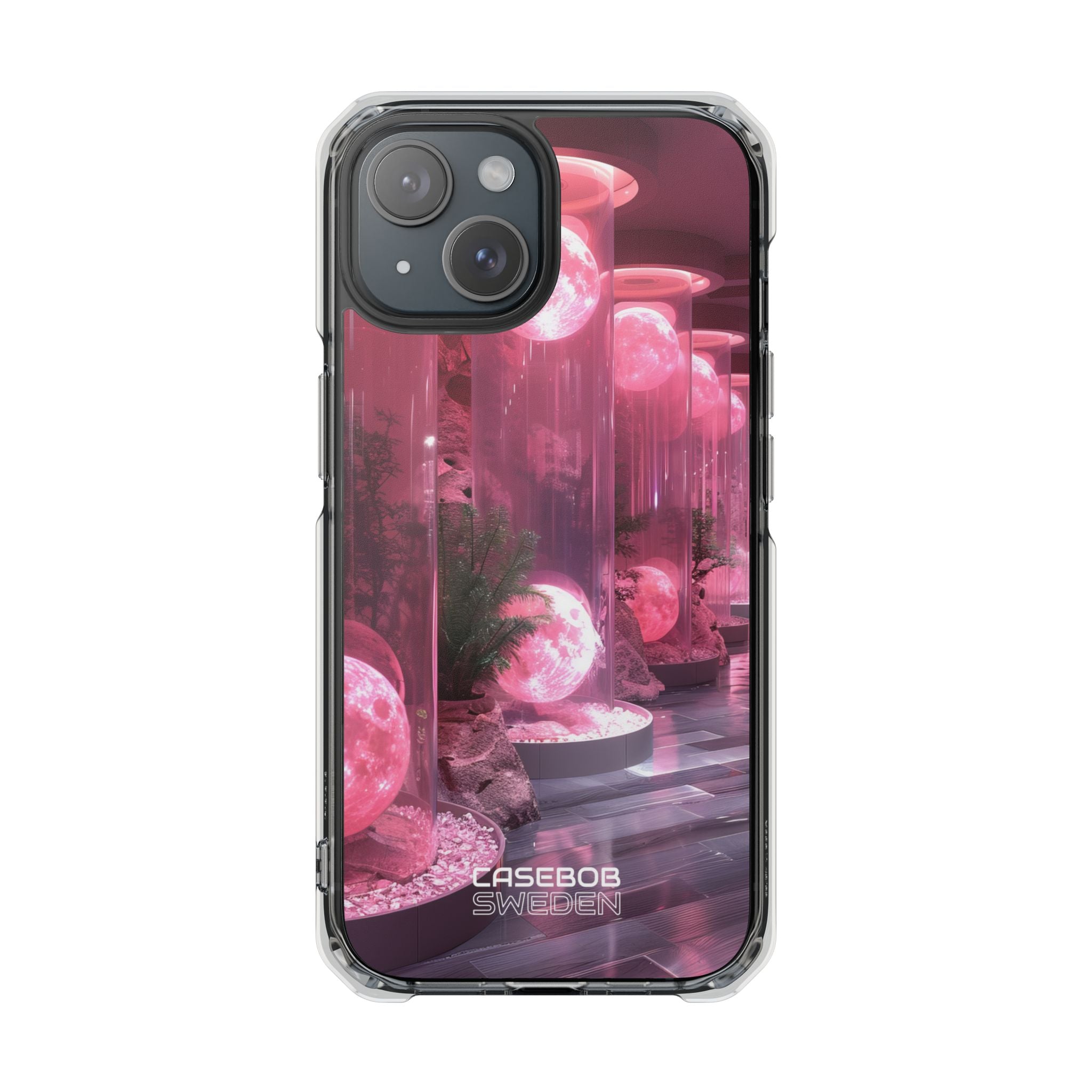 Futuristic Moon Garden iPhone 15 - Impact Clear+