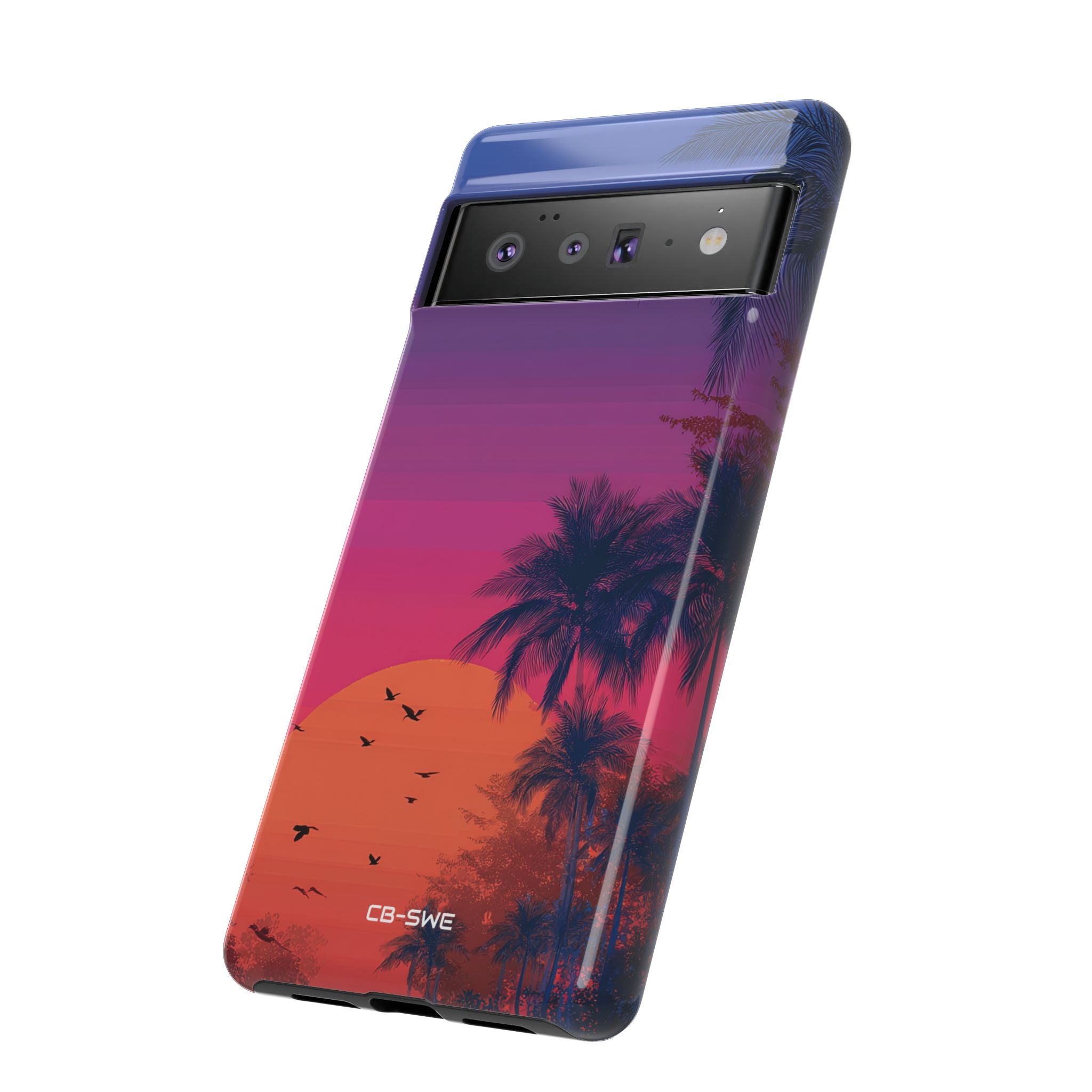 Tropical Sunset Silhouettes - Google Pixel Case