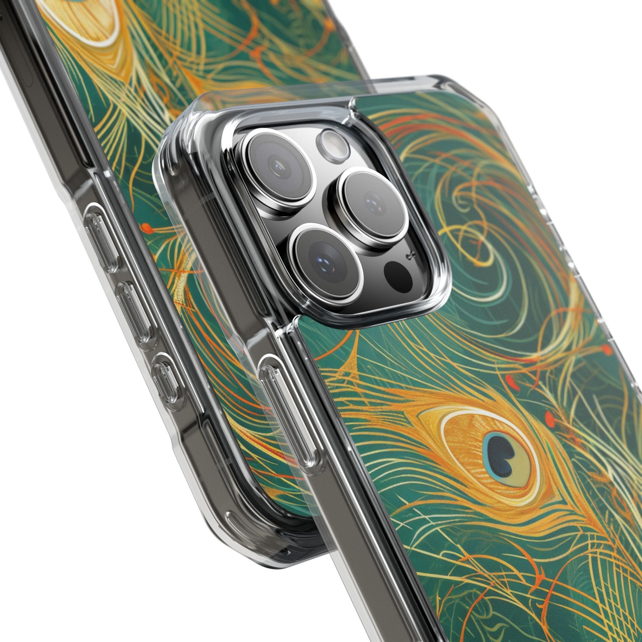 Vibrant Peacock Whirl iPhone 16 - Impact Clear+