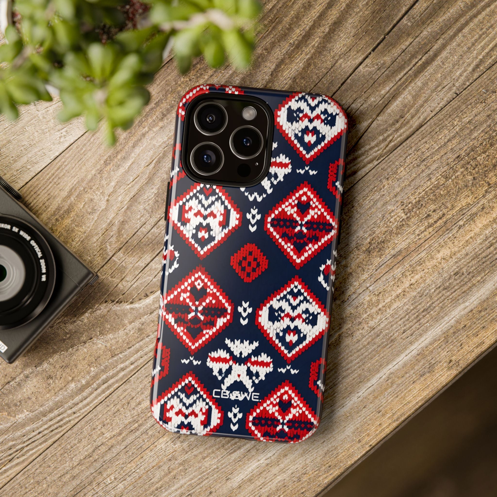 Festive Fair Isle Knitted Diamond Winter Clothing iPhone 16 - Tough