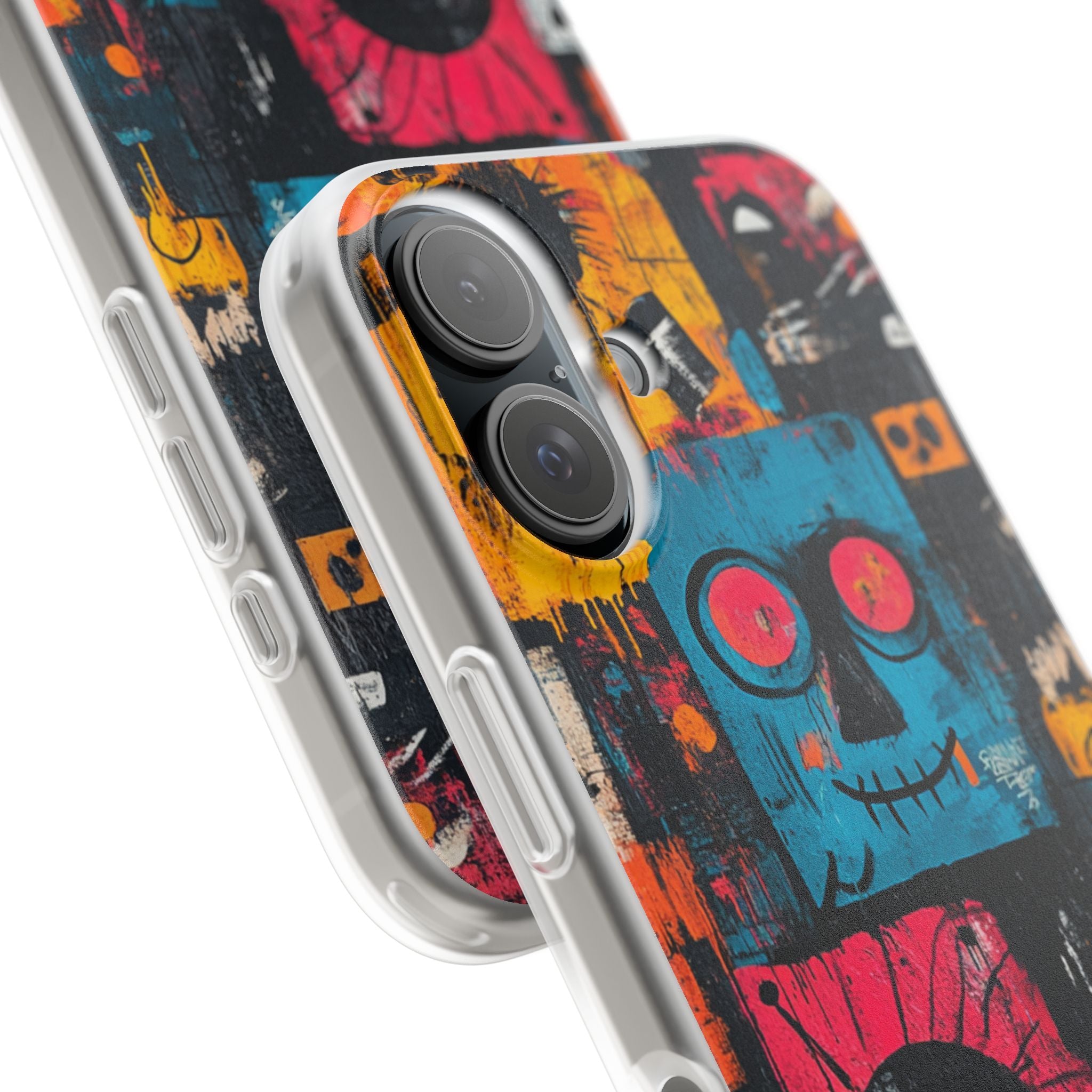 Blue Stitch Smile iPhone 16 Case - Soft