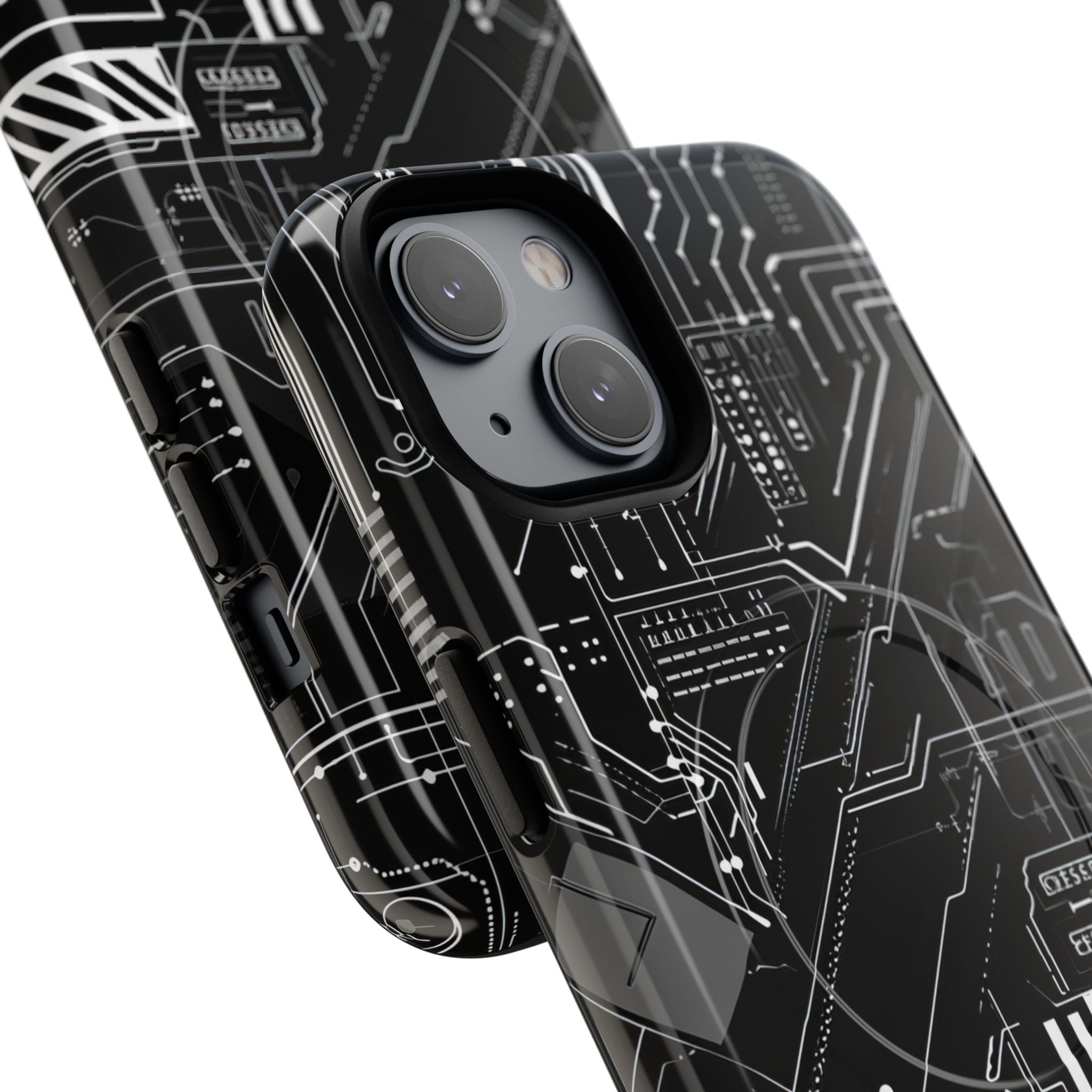 Futuristic Circuit Grid iPhone 14 - Tough+