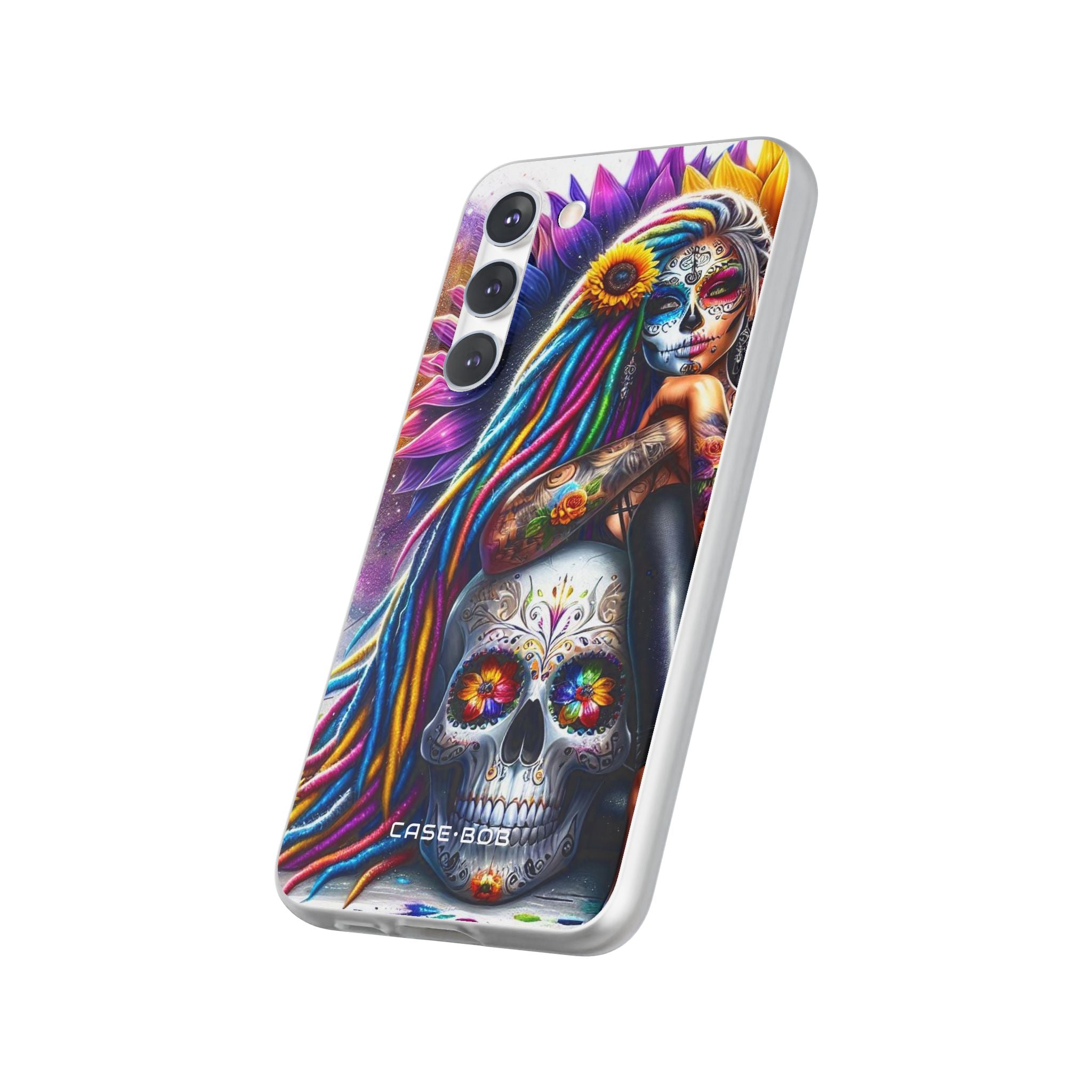 Sunflower Skull Glow Samsung S23 Plus Case - Soft