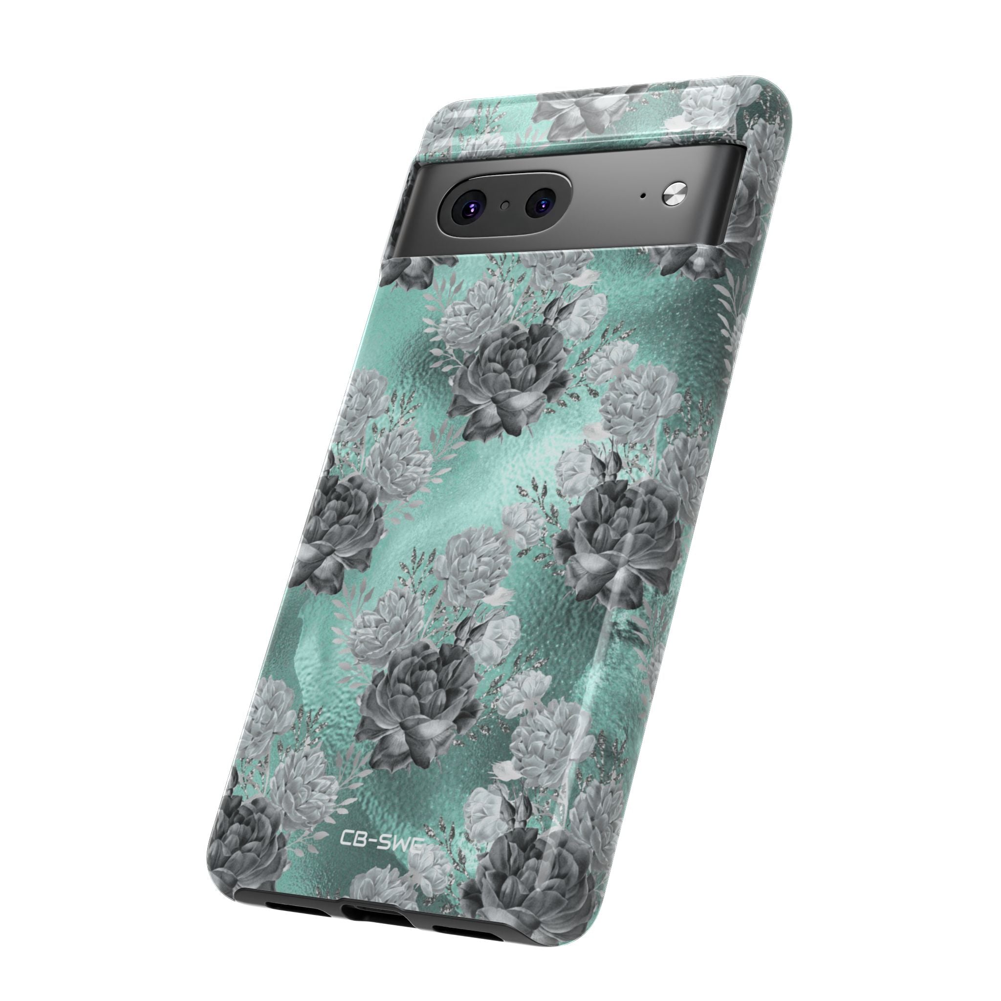Teal Floral Elegance - Google Pixel Case