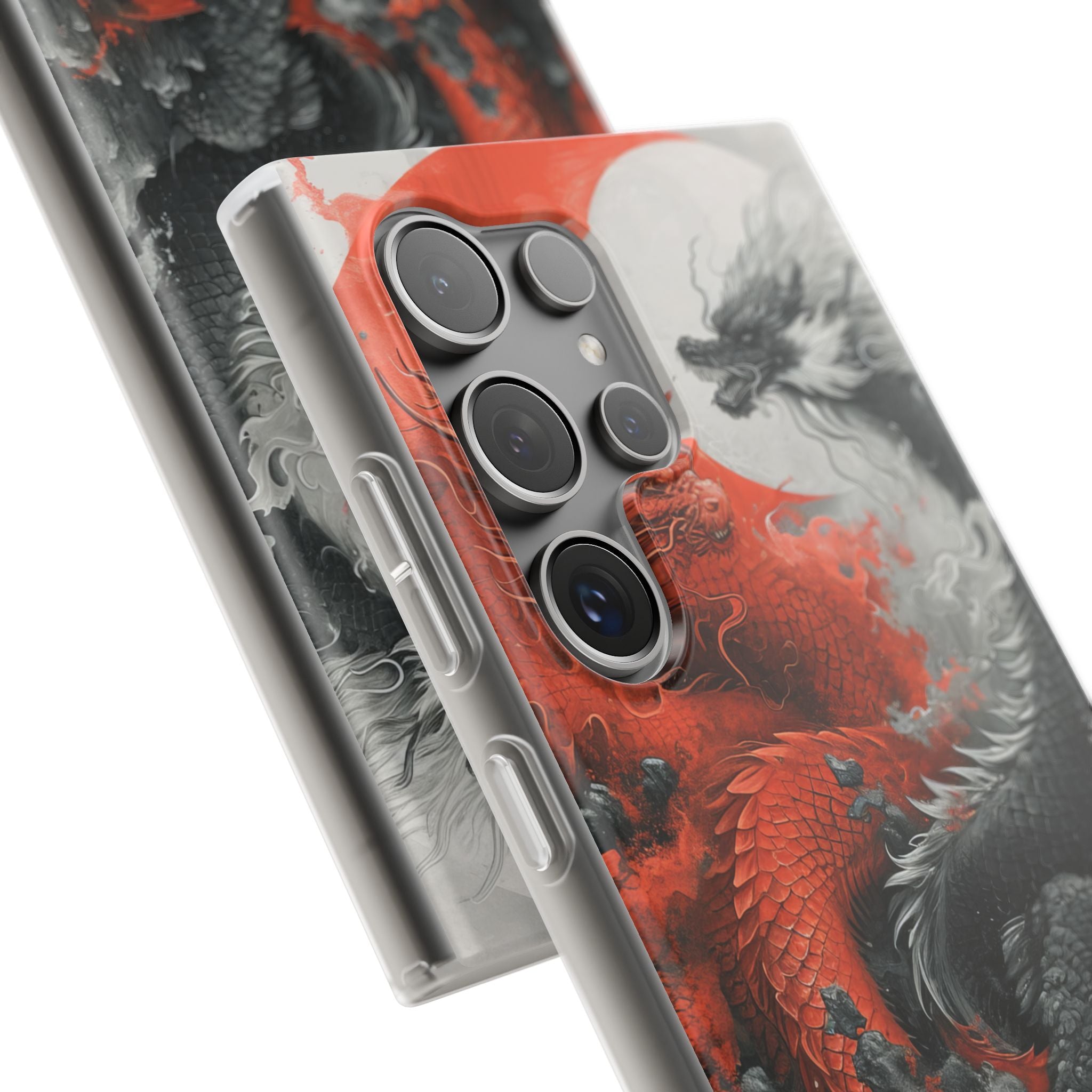 Twin Dragons Crimson Samsung S24 Ultra Case - Soft