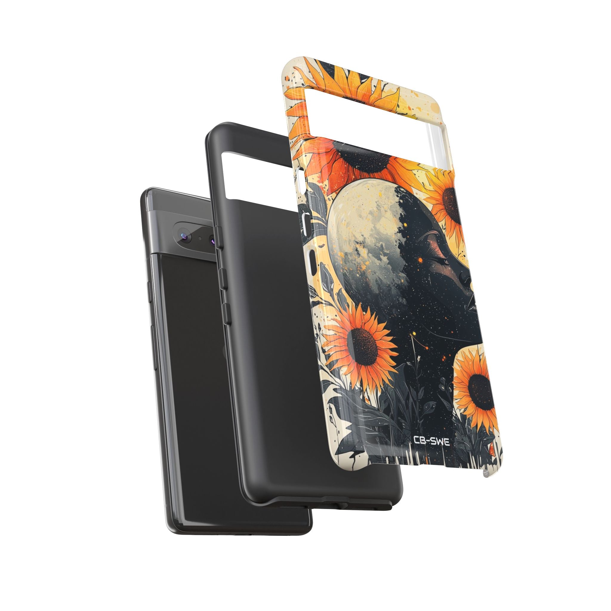 Sunflower Embraces Moon - Google Pixel Case
