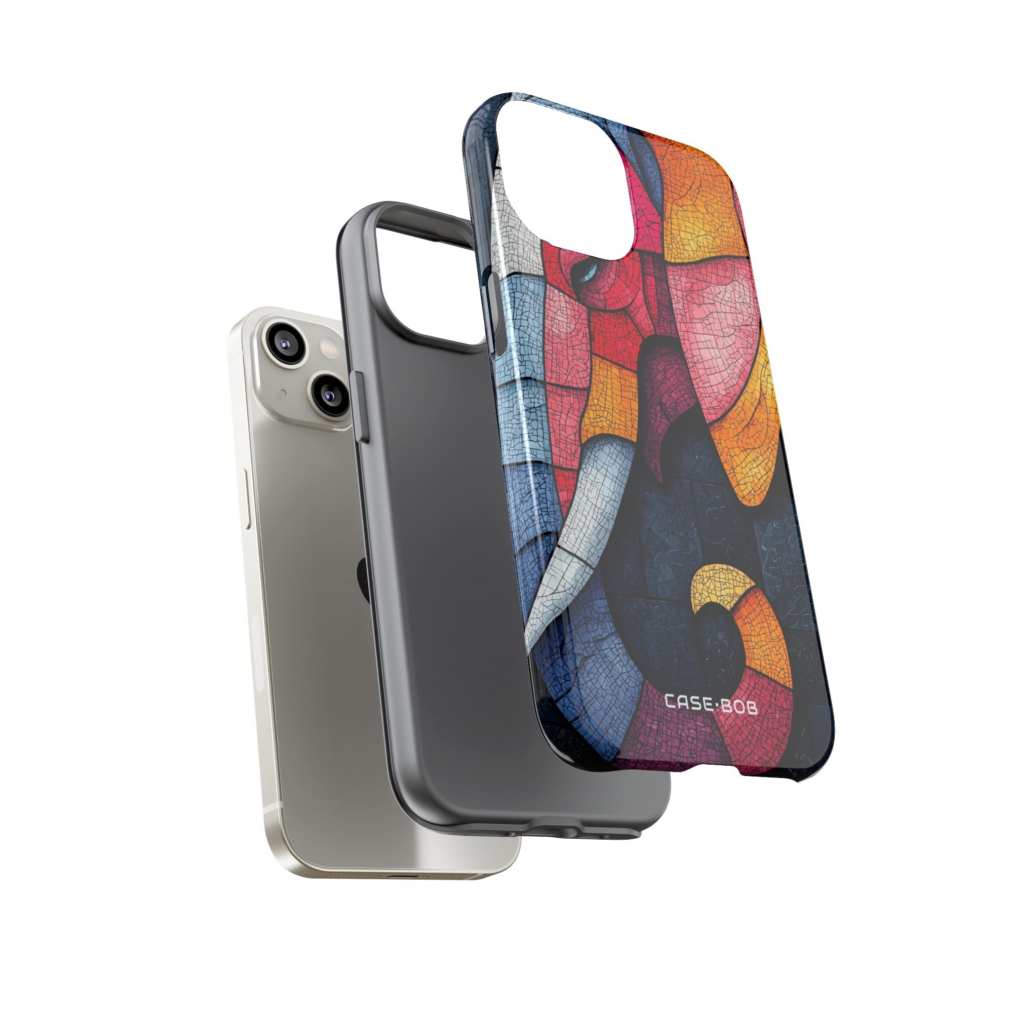 Elephant Mosaic iPhone 14 Case - Tough
