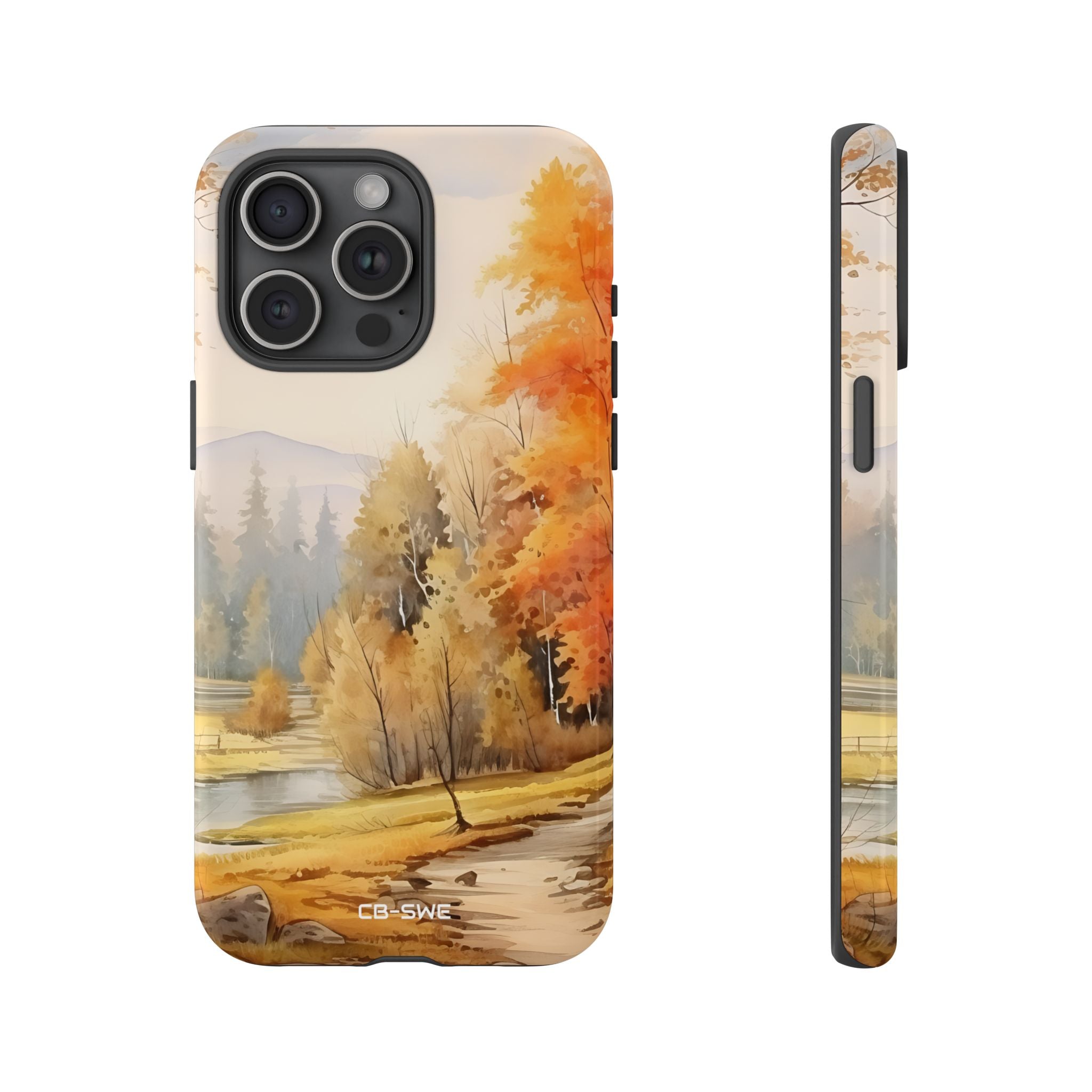 Golden Leaves Drift - iPhone Case