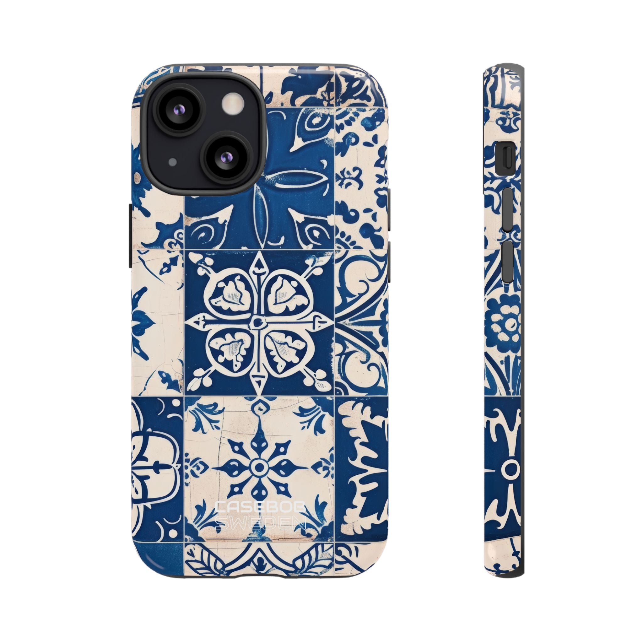 Ornate Blue Tiles iPhone 13 - Tough