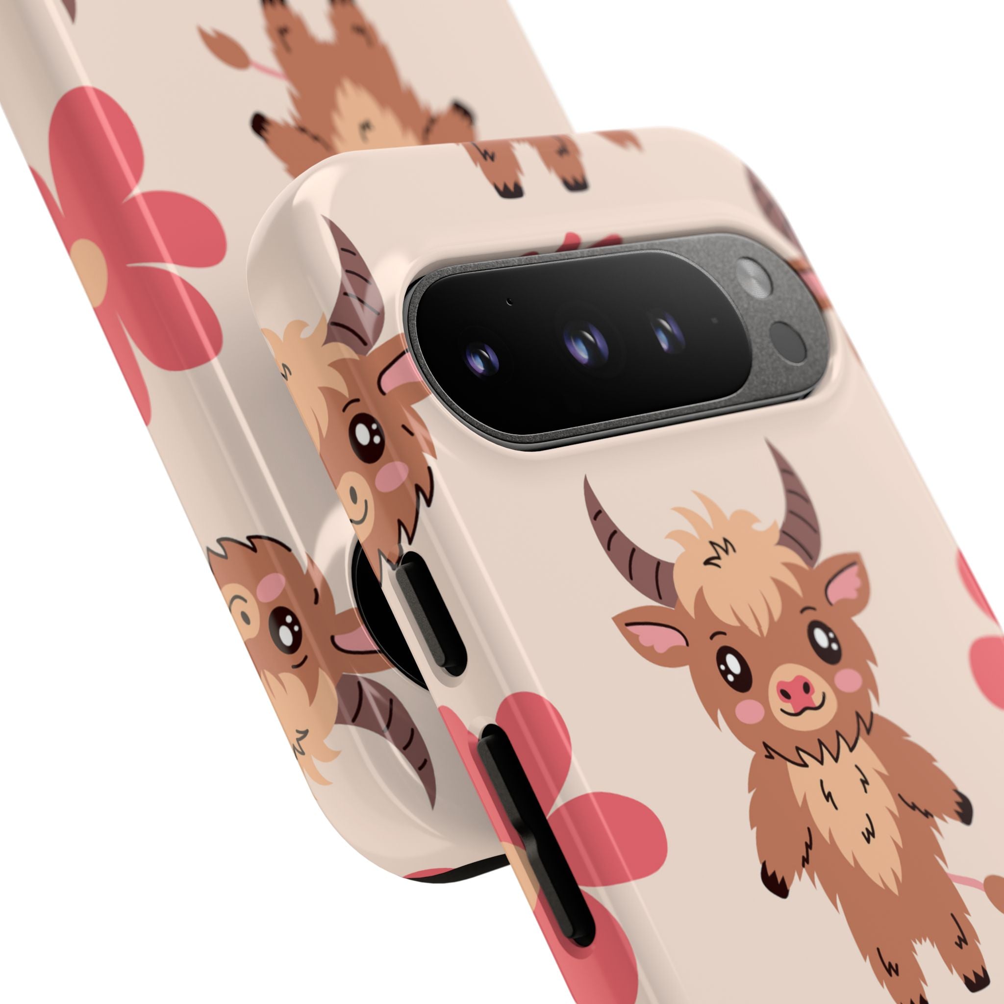 Cute Cattle & Flowers - Google Pixel Case