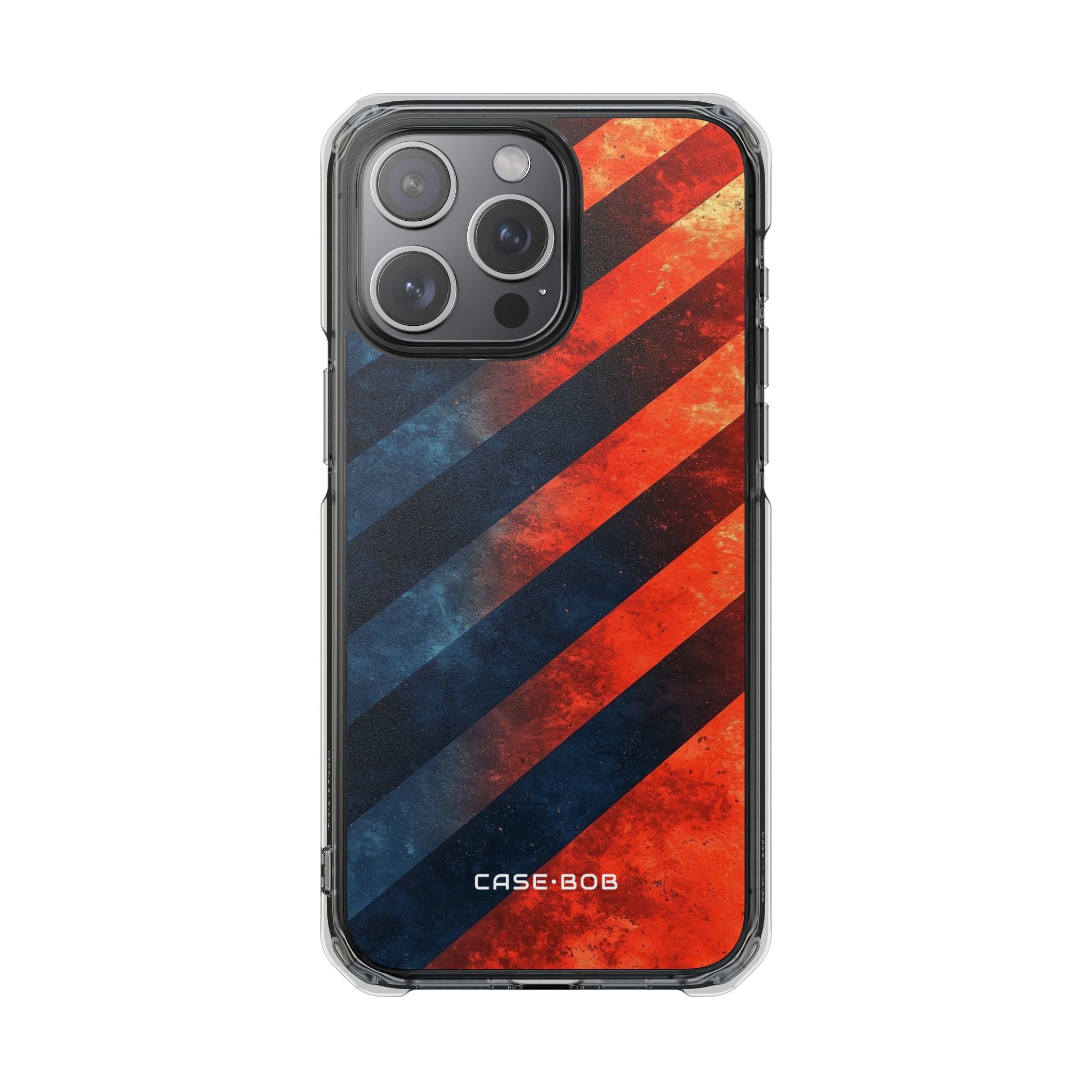 Diagonal Stripes Blaze iPhone 15 Pro Max Case - Impact