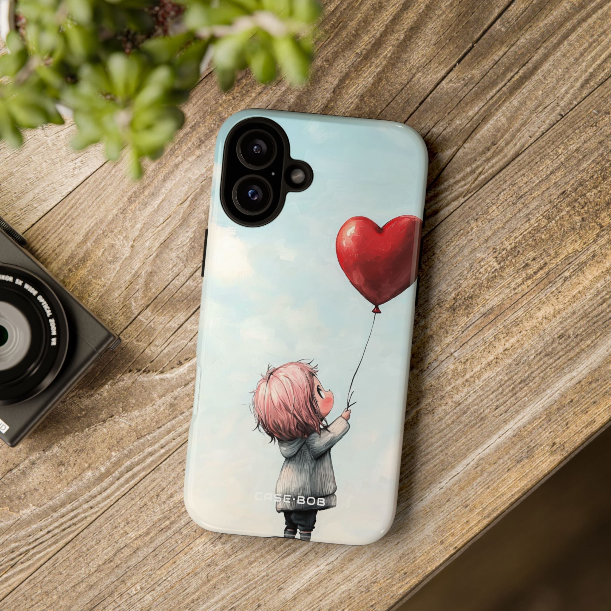 Heart Balloon Glow iPhone 16 Plus Case - Tough