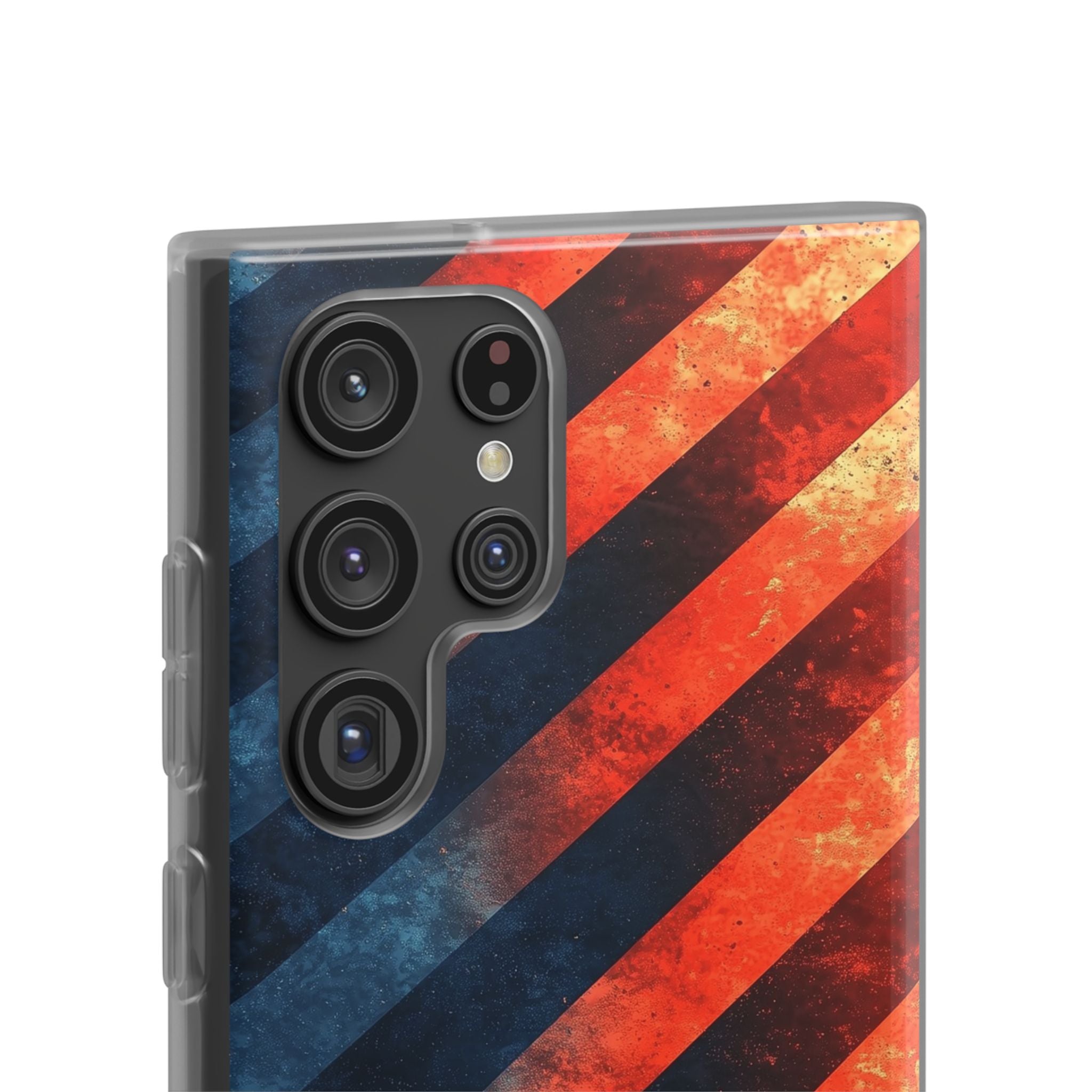 Diagonal Stripes Blaze Samsung S22 Ultra Case - Soft