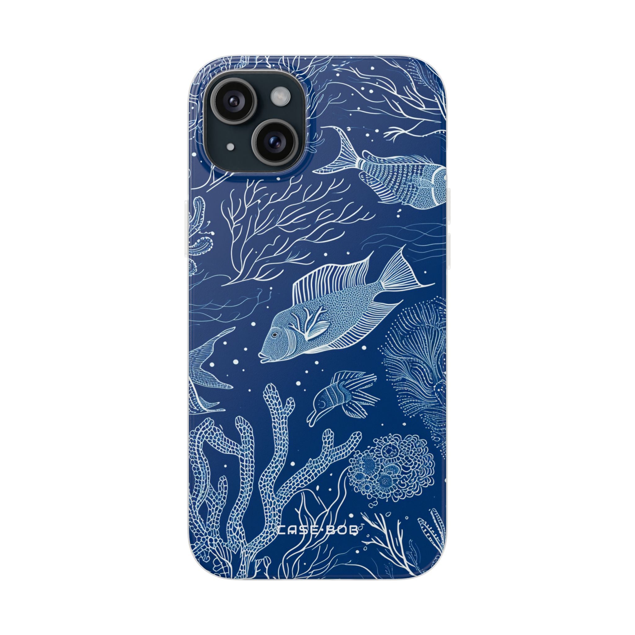 Navy Scale Reef iPhone 15 Plus Case - Soft