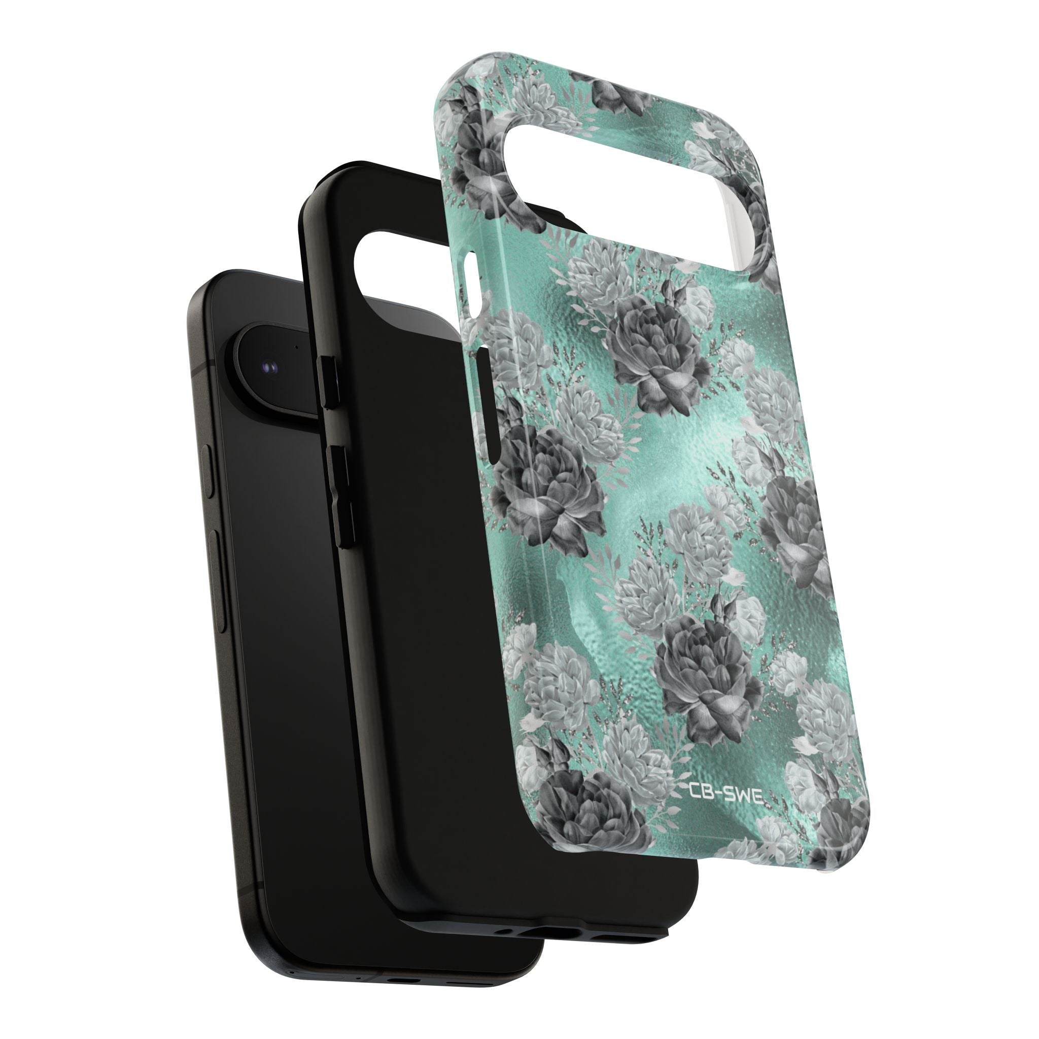 Teal Floral Elegance - Google Pixel Case